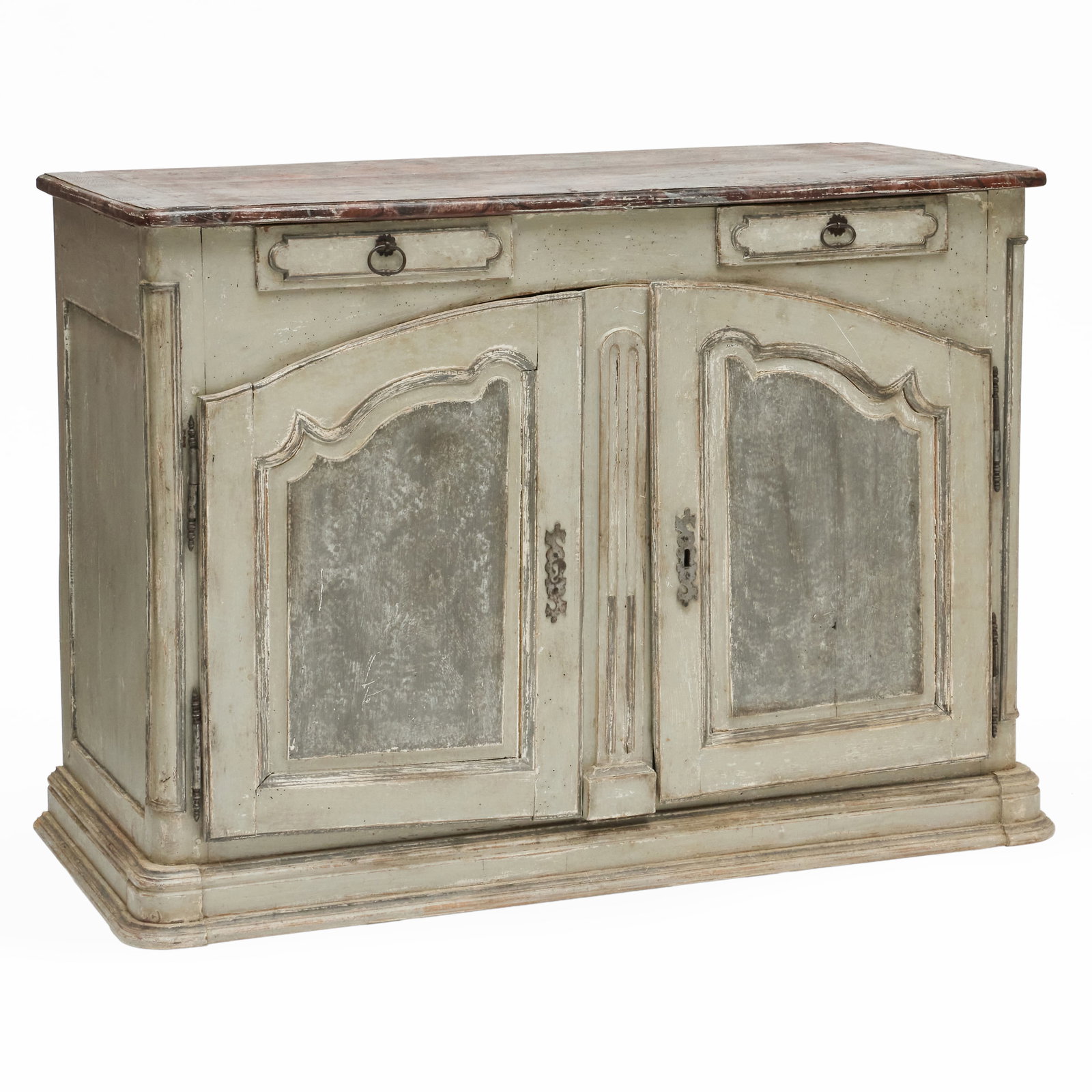 Regence Provincial Grey Painted Buffet with Faux Marble Top (1 of 9)
