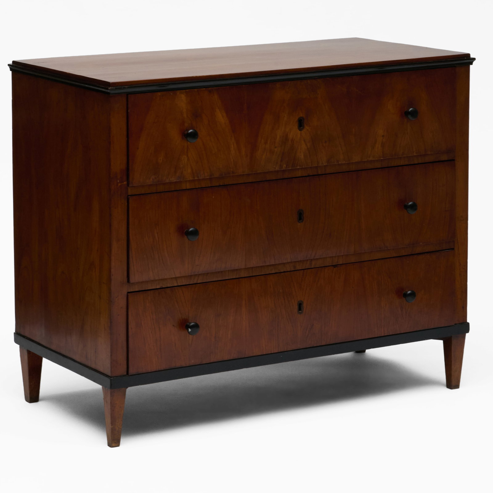 Biedermeier Walnut and Ebonized Chest of Drawers (1 of 8)
