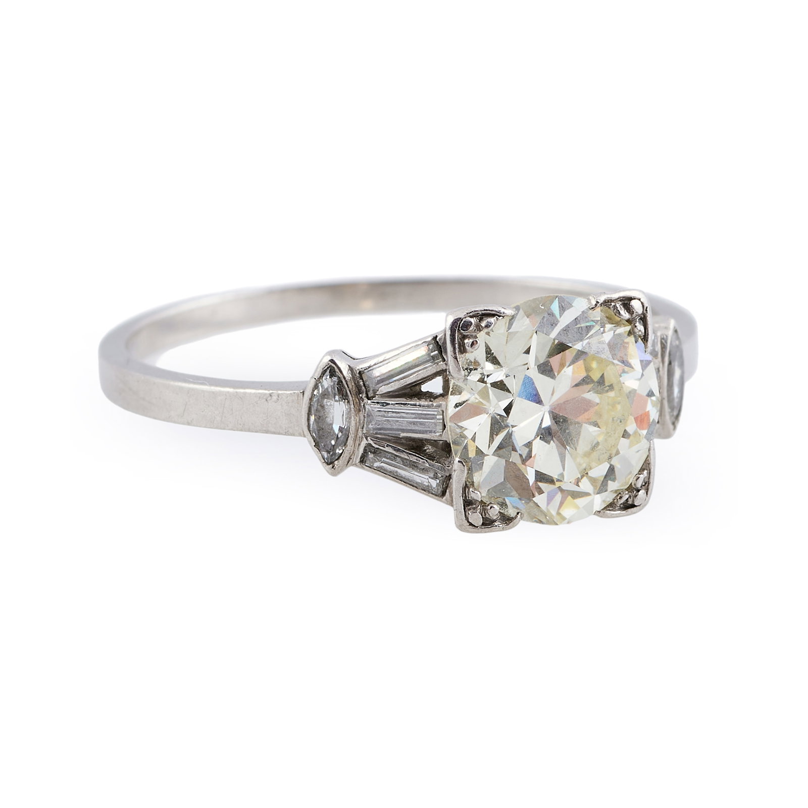 Platinum and Diamond Engagement Ring (1 of 8)