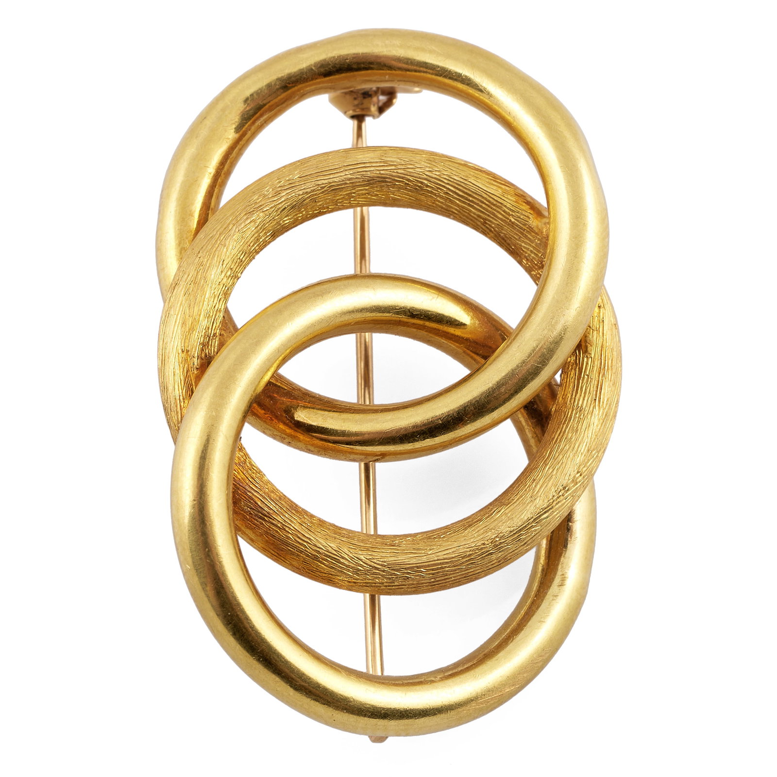 18k Gold Triple Circle Brooch (1 of 5)
