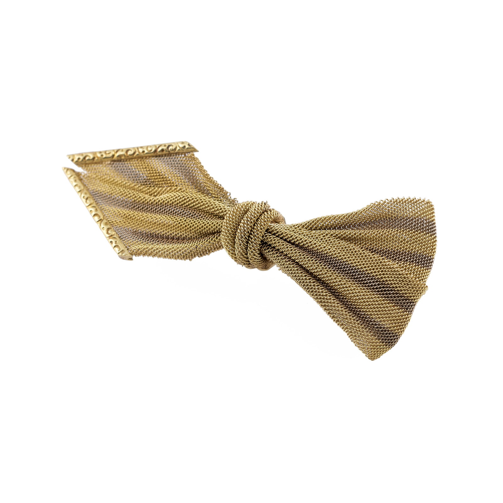 14k Gold Bow Brooch: 14k Gold Bow Brooch Marked '585'.Approx. 2 in., 4.2 dwts.