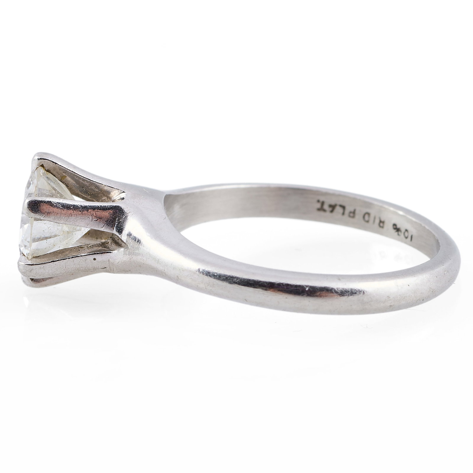 Platinum and Diamond Solitaire Ring - 3