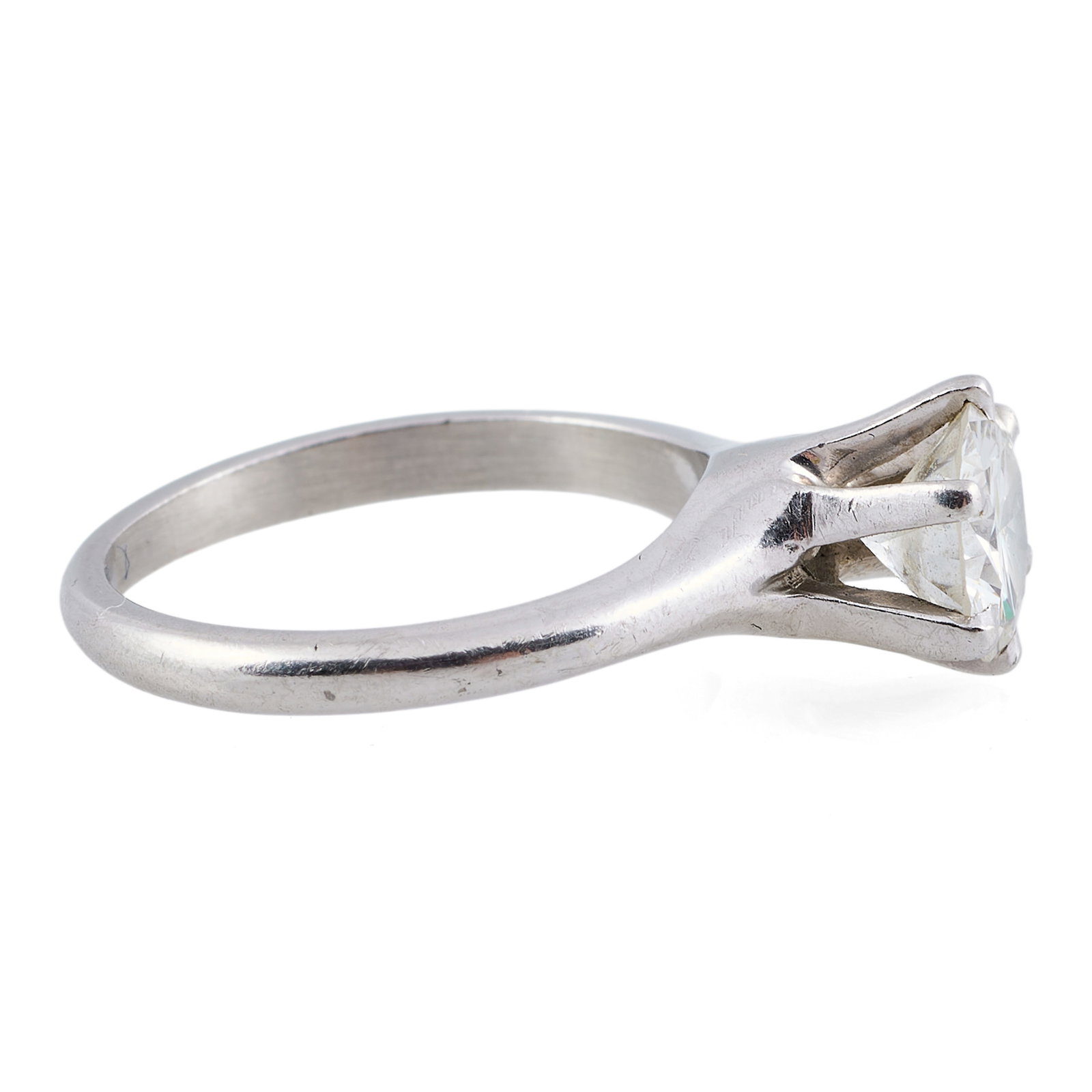 Platinum and Diamond Solitaire Ring - 5