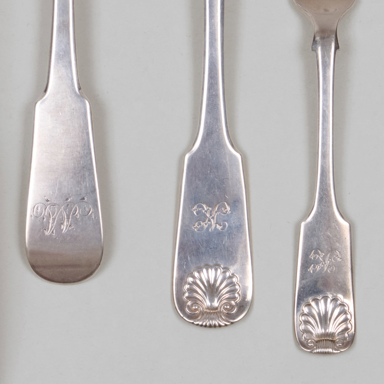 Assembled Scottish Silver Flatware Service in Shell and Thread Patterns - 5