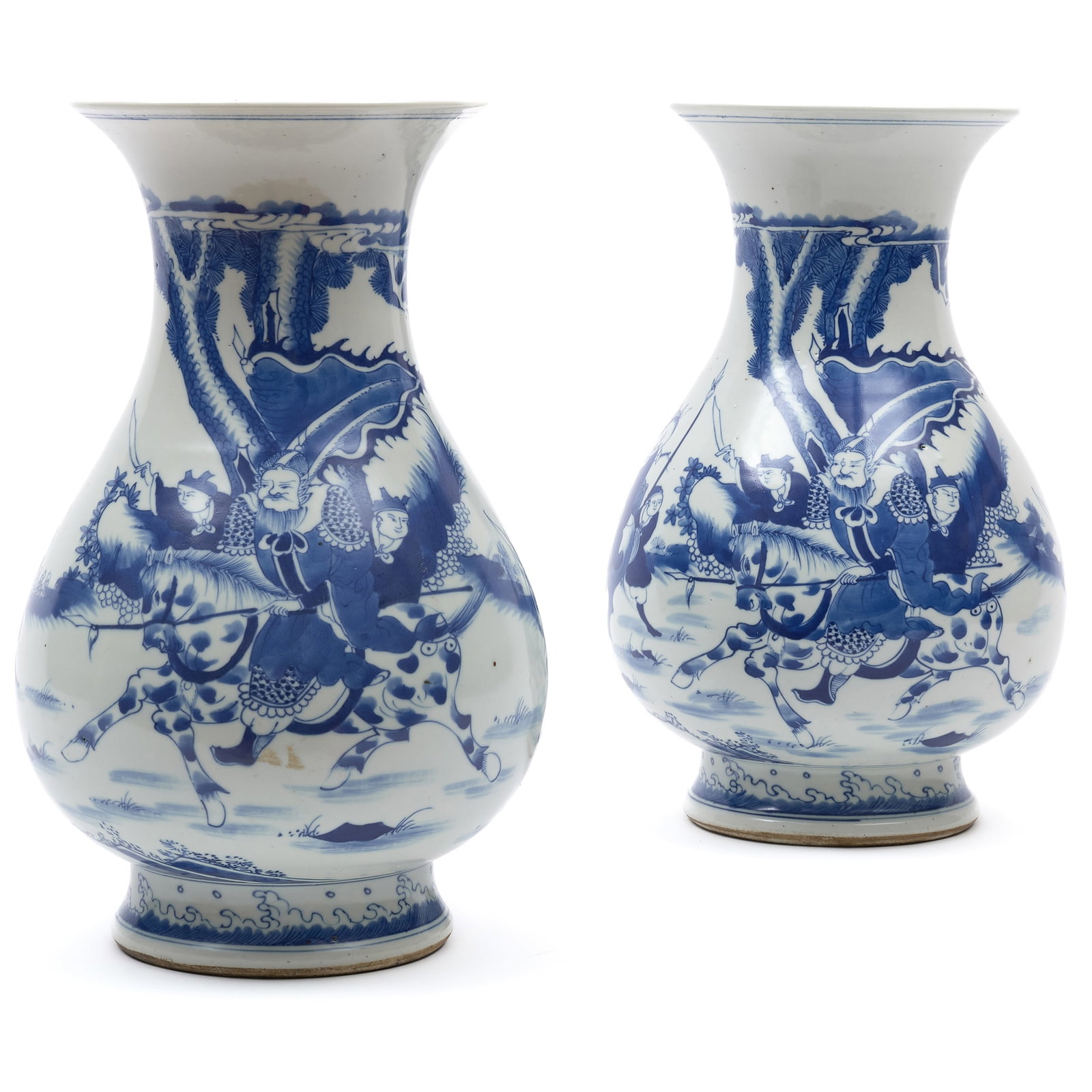 Pair of Chinese Blue and White Porcelain Vases (1 of 9)