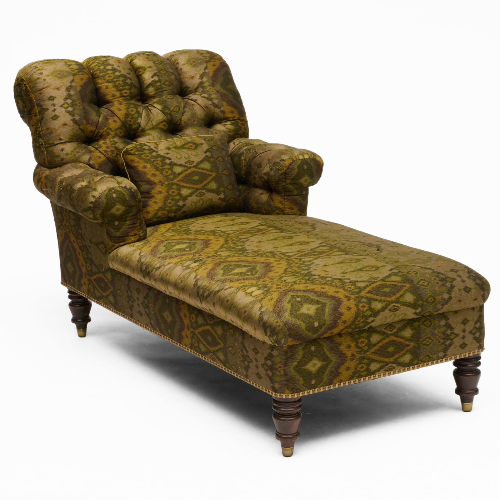 Victorian Style Tufted Upholstered Chaise Lounge, Modern (1 of 10)