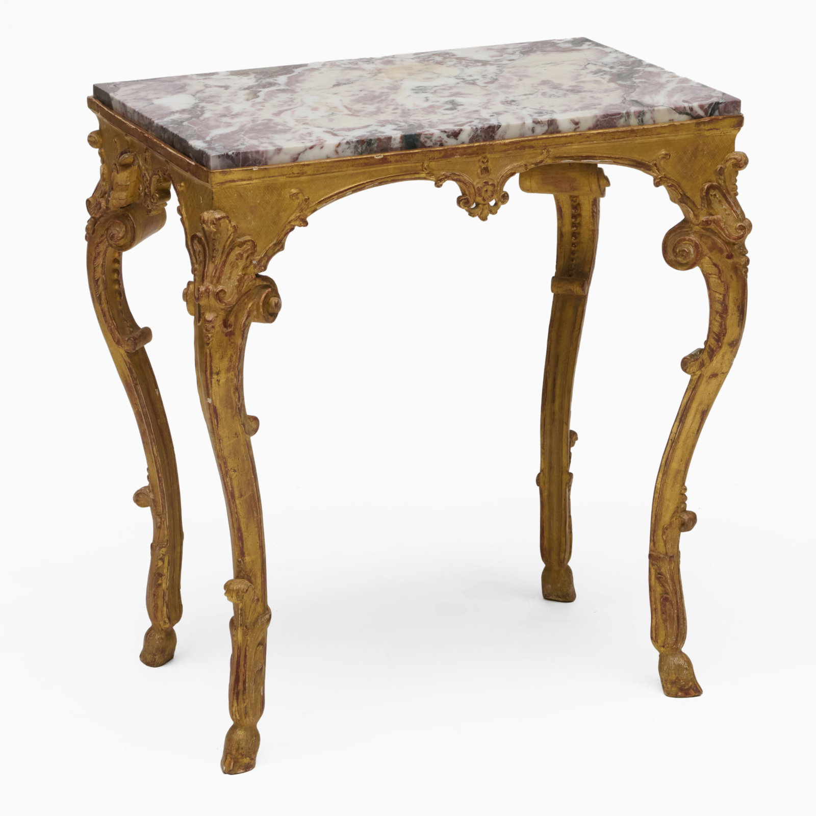 Regence Style Giltwood Table with Marble Top (1 of 9)