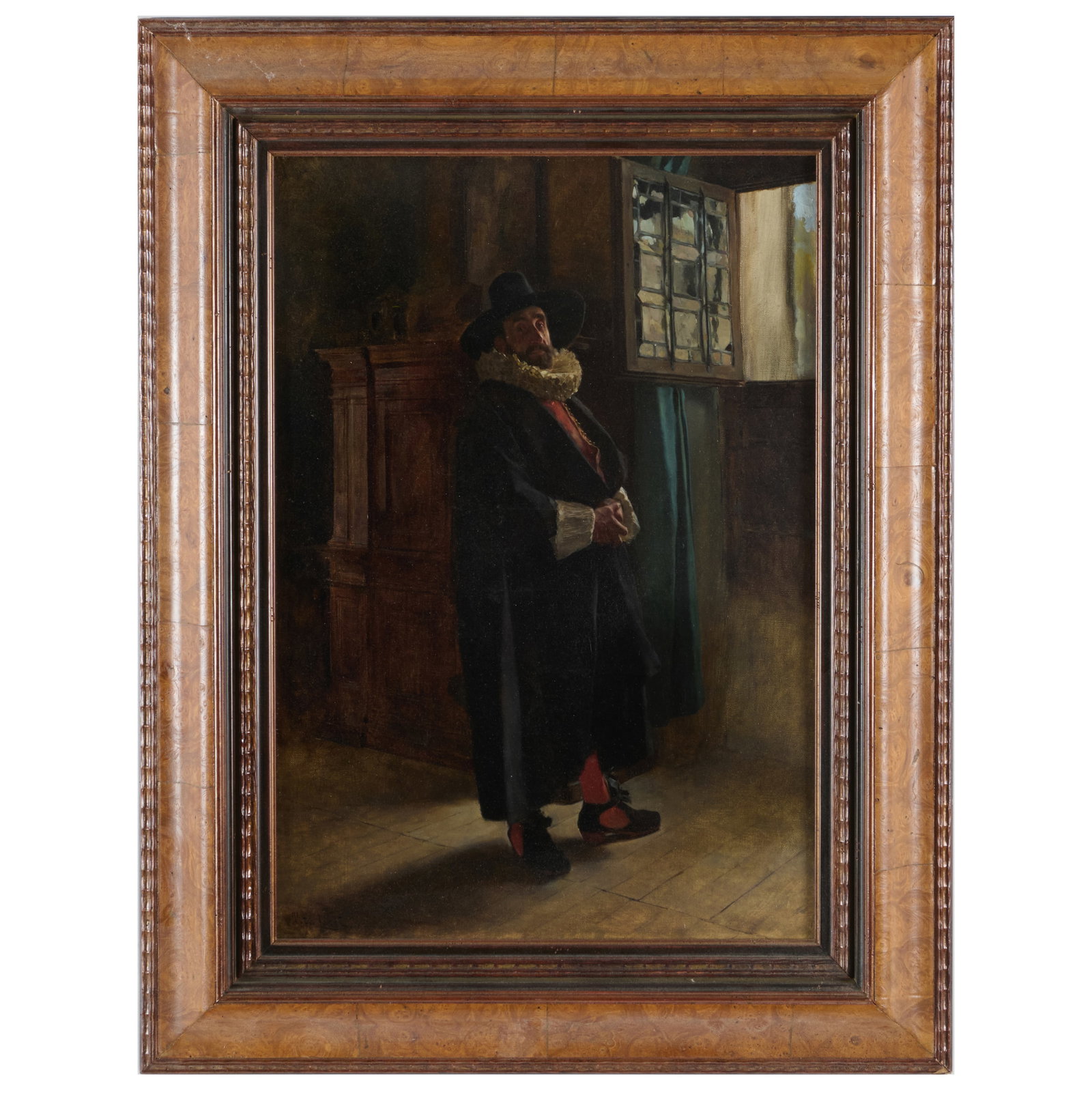 Attributed to Tito Lessi (1858-1917): Puritan in a Dutch Interior (1 of 6)