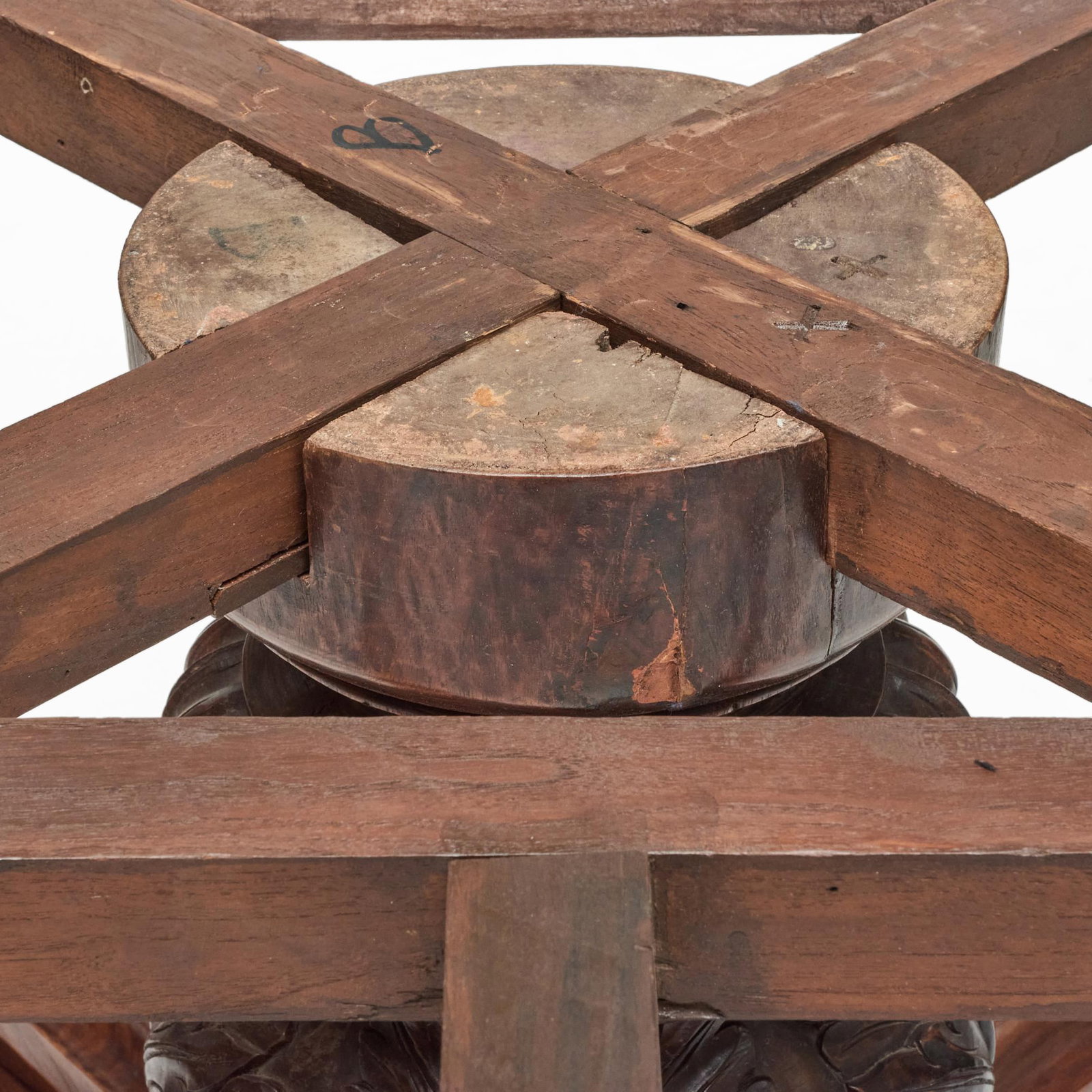 Regency Style Walnut Table with Marble Top - 10