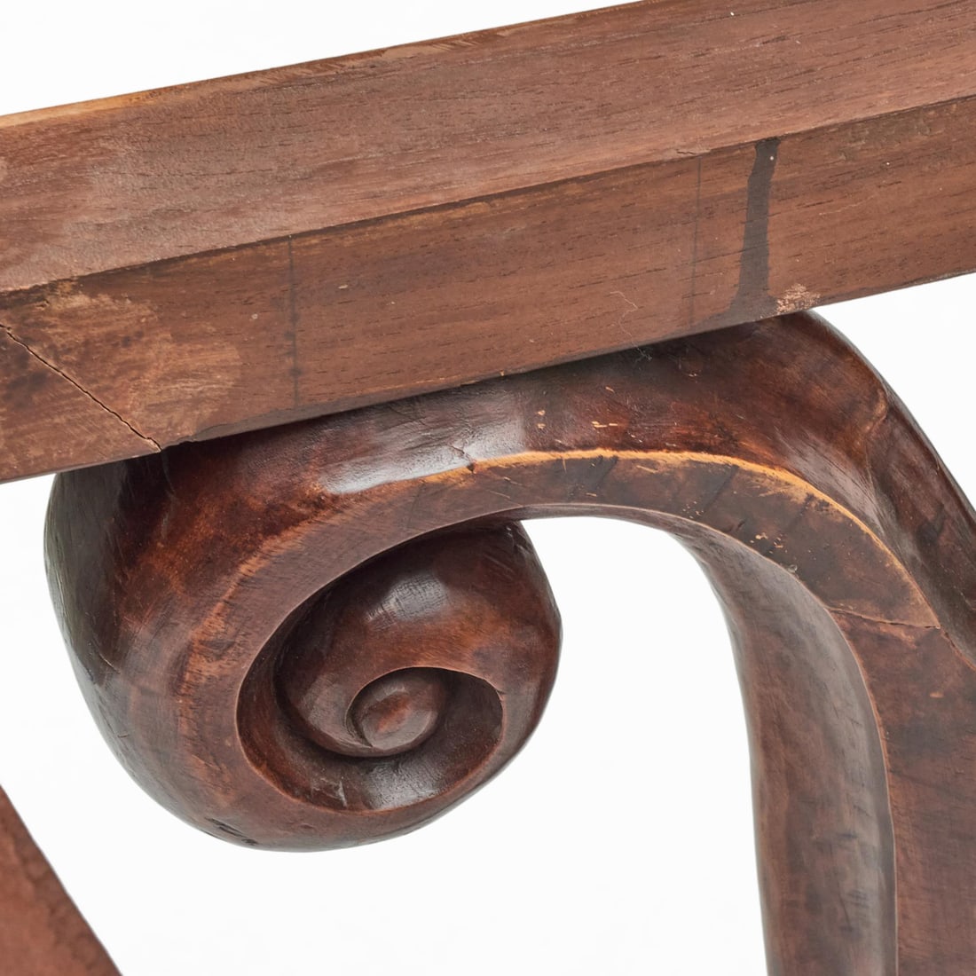 Regency Style Walnut Table with Marble Top - 12
