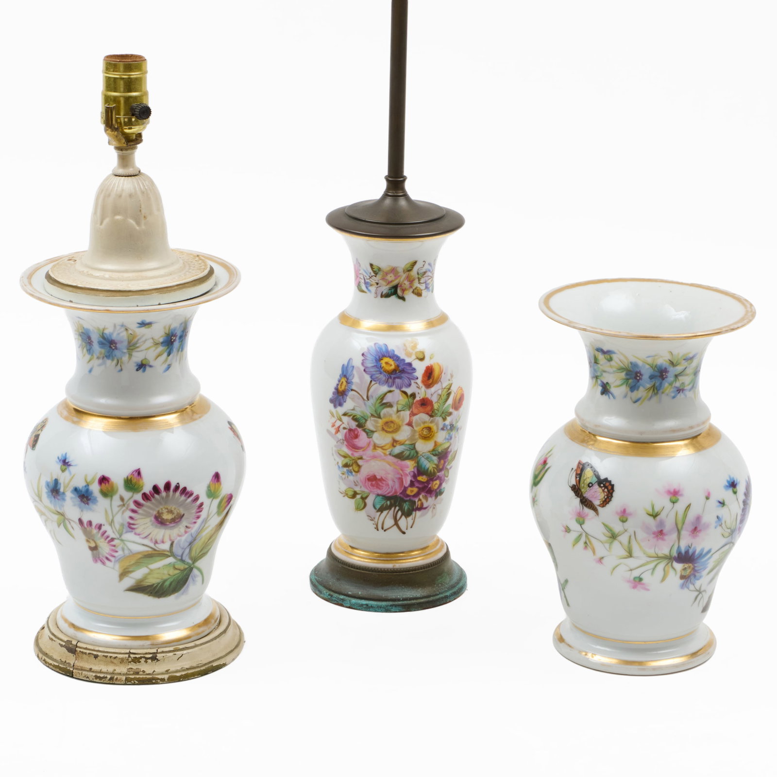 Group of Three Opaline Glass Vases (1 of 13)