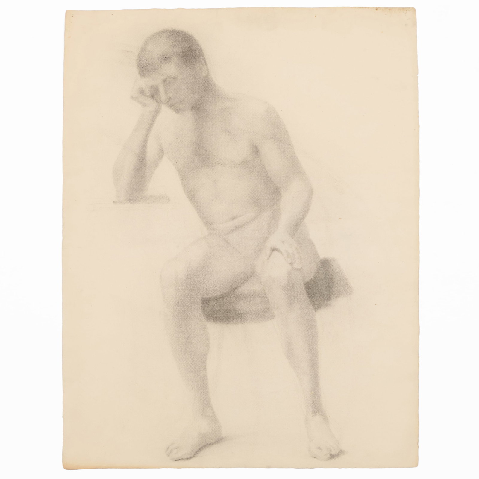 American School: Group of Eighteen Academic Studies: American School: Group of Eighteen Academic Studies Eighteen charcoal or pencil on paper, five with sketches on the reverse, 1891, seven signed 'Farrar' on the reverse and five signed with the