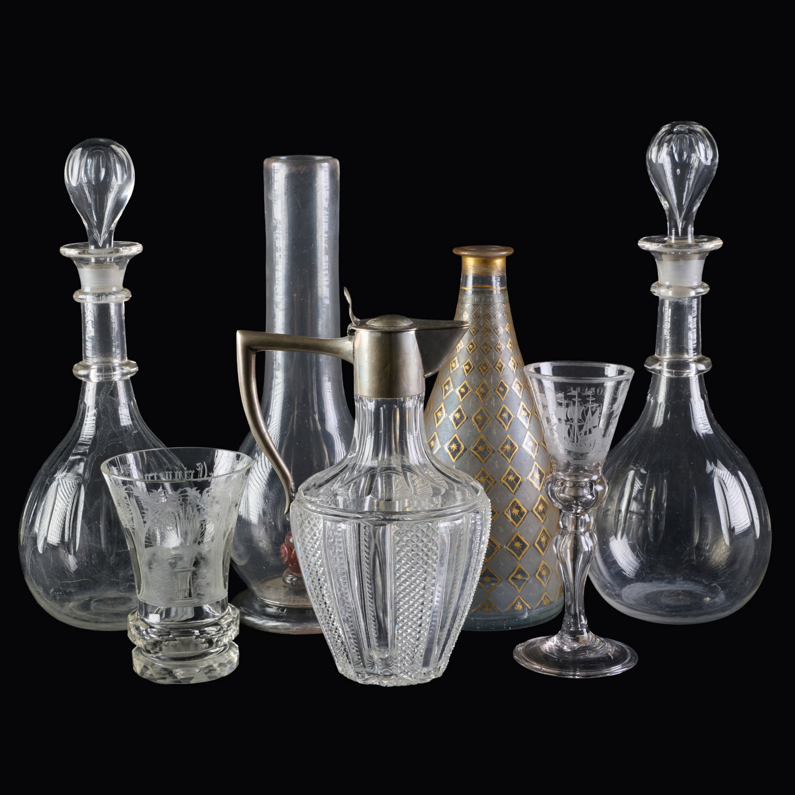 Group of Colorless Glass Drinkware (1 of 12)