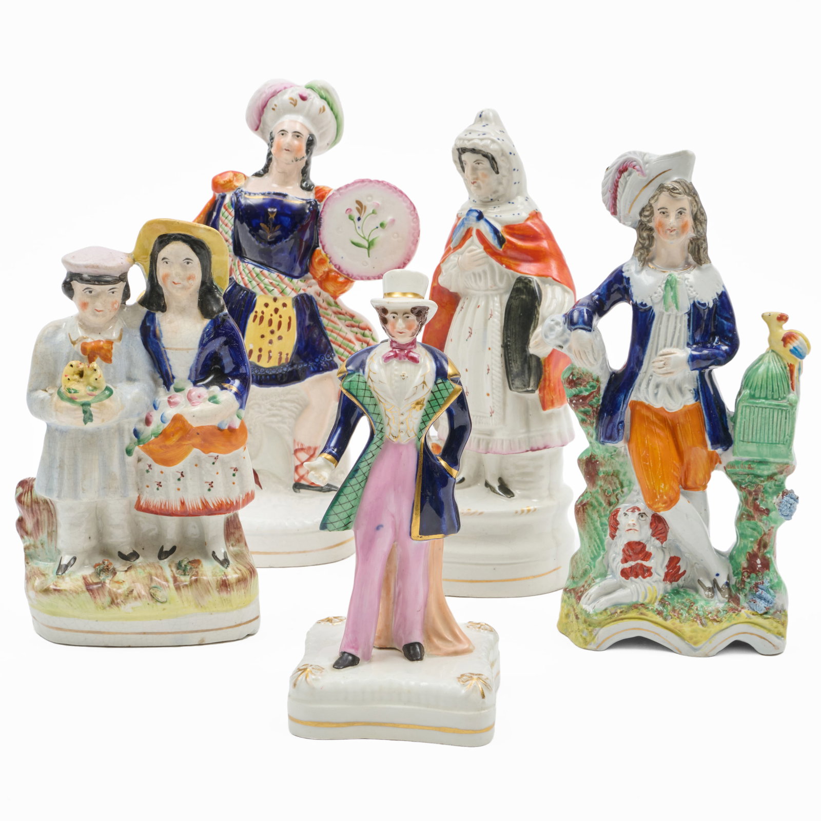 Group of Five Staffordshire Figure Groups (1 of 20)