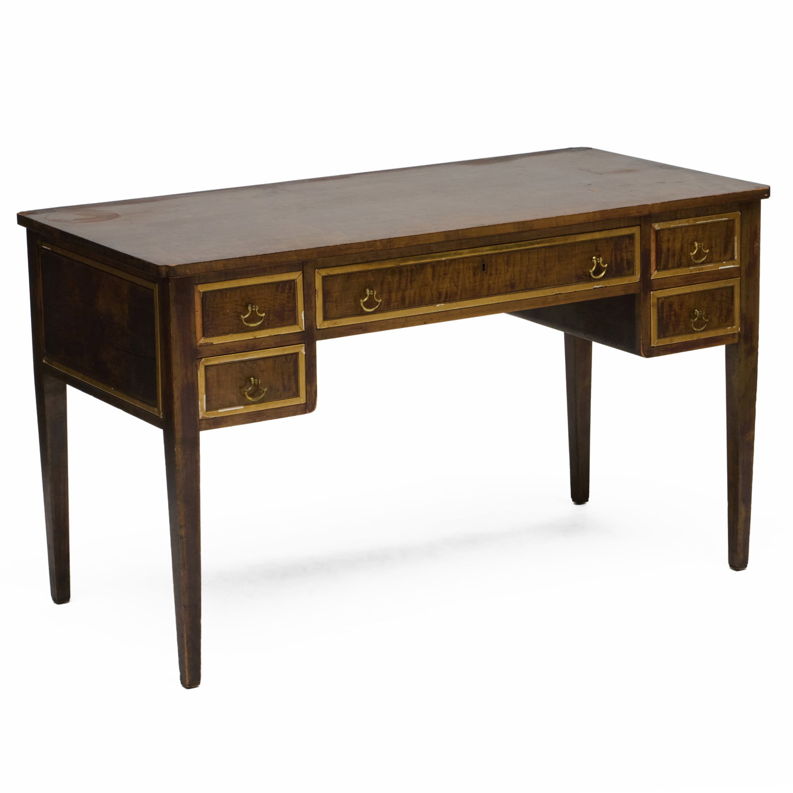Louis XVI Style Mahogany and Parcel-Gilt Bureau Plat: Louis XVI Style Mahogany and Parcel-Gilt Bureau Plat 28 1/2 x 4 ft. x 24 in. The Collection of James M. Labaugh Antiques, Pound Ridge, NY.