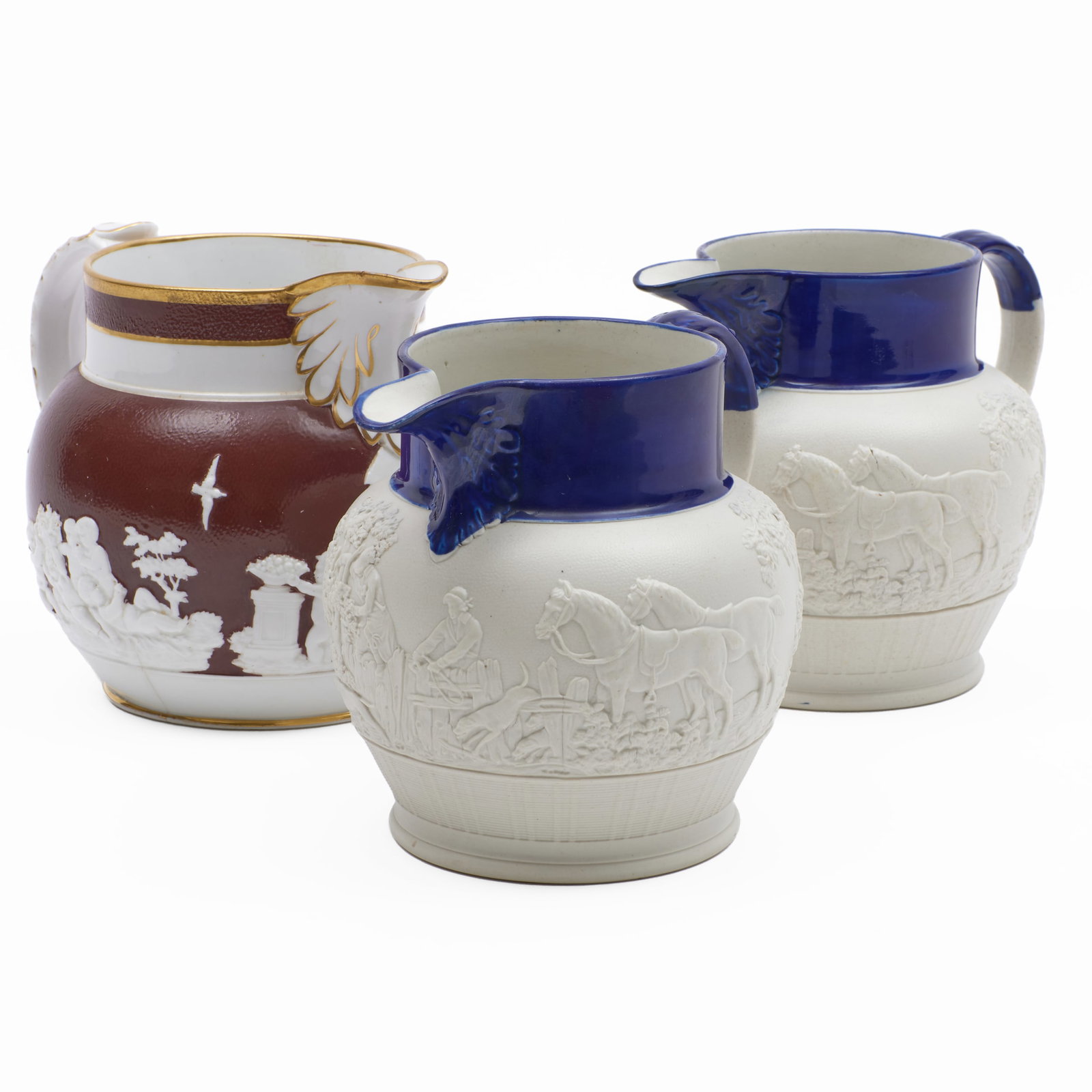 Group of Three English Porcelain Pitchers (1 of 8)