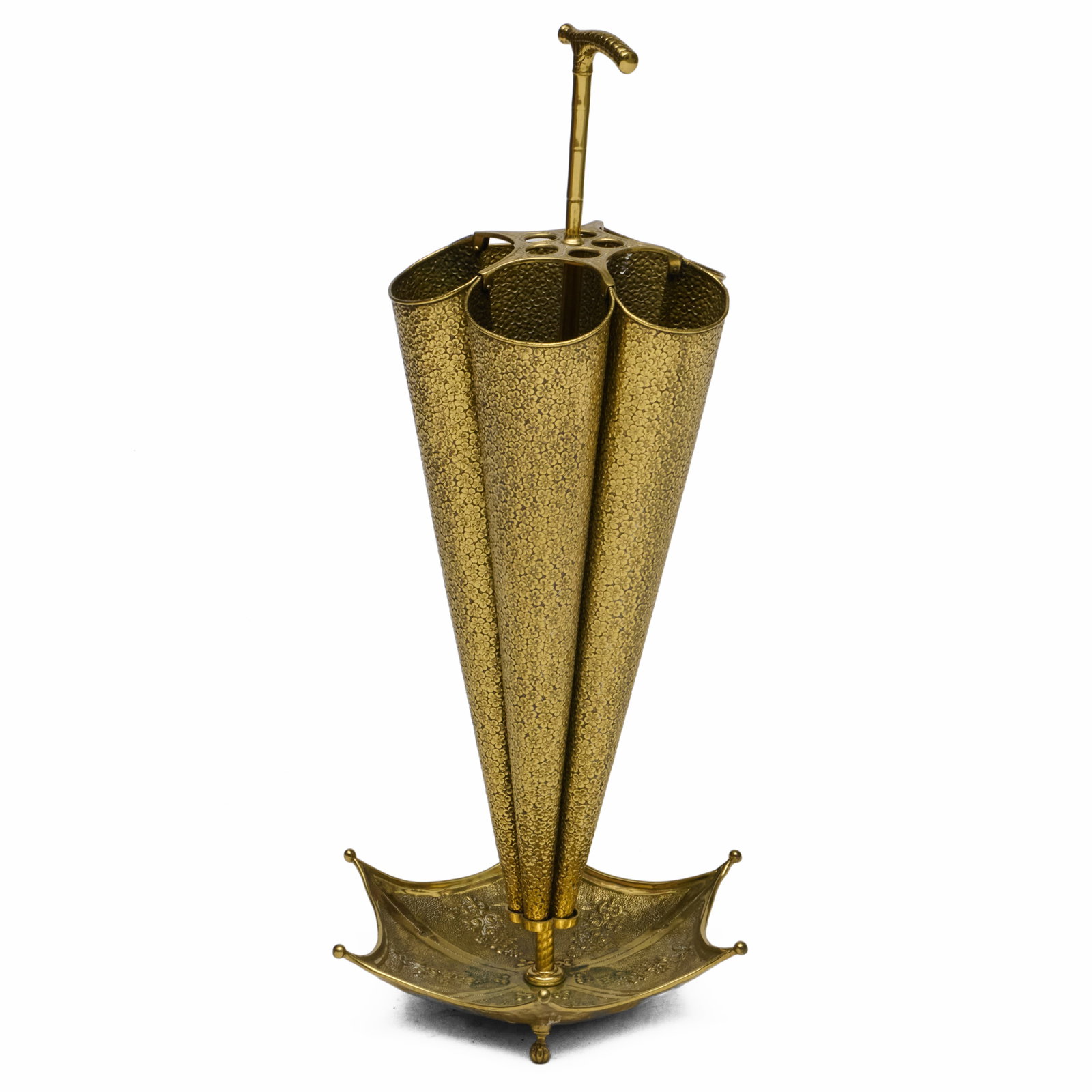 Victorian Brass Umbrella-Form Umbrella Stand (1 of 7)