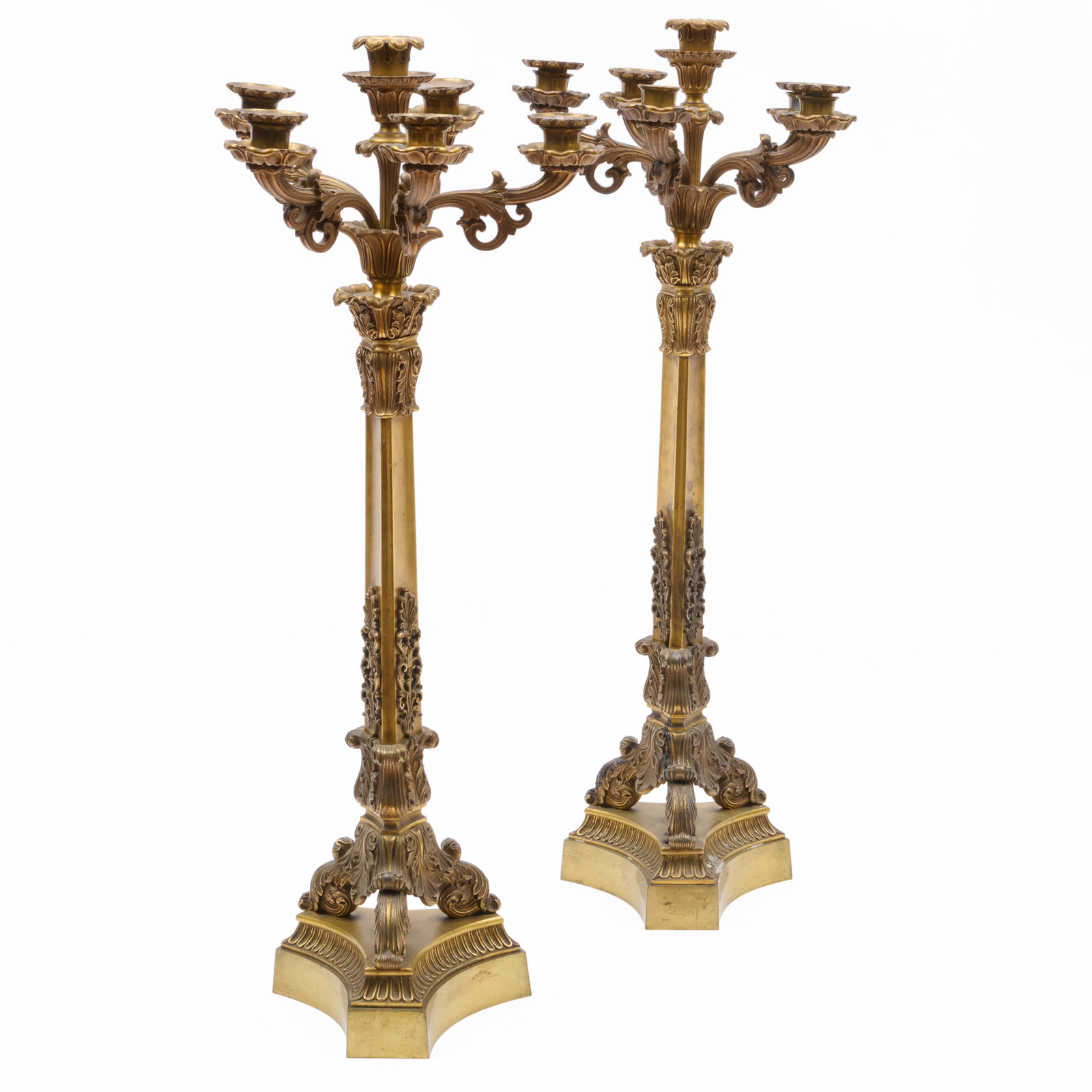Pair of William IV Gilt-Bronze Six-Light Candelabra (1 of 7)