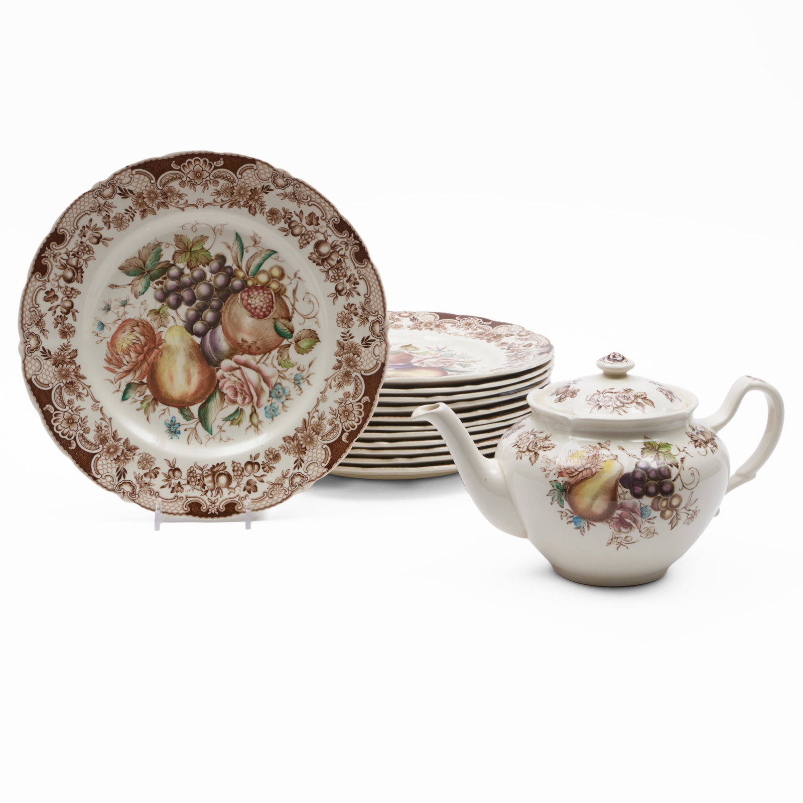 Set of Twelve Johnson Bros. Transfer Printed Porcelain Dinner Plates (1 of 11)