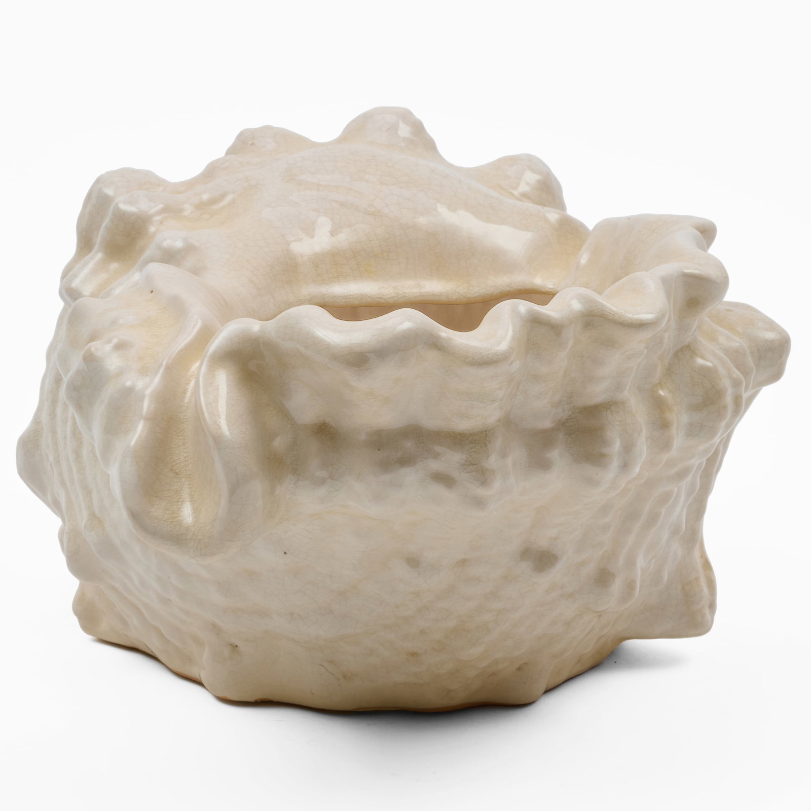 Ceramic Conch Shell Form Jardinere - 3