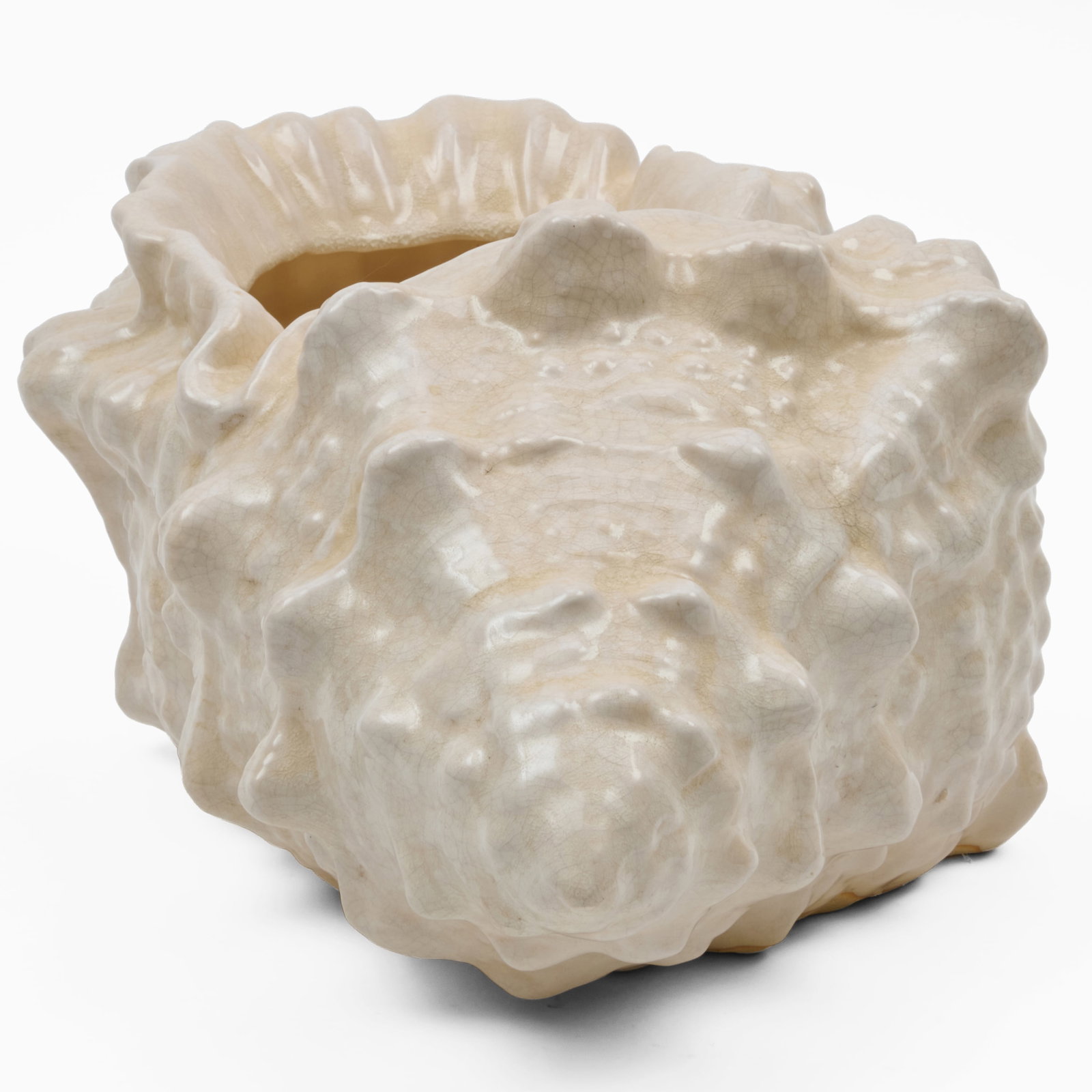 Ceramic Conch Shell Form Jardinere - 5