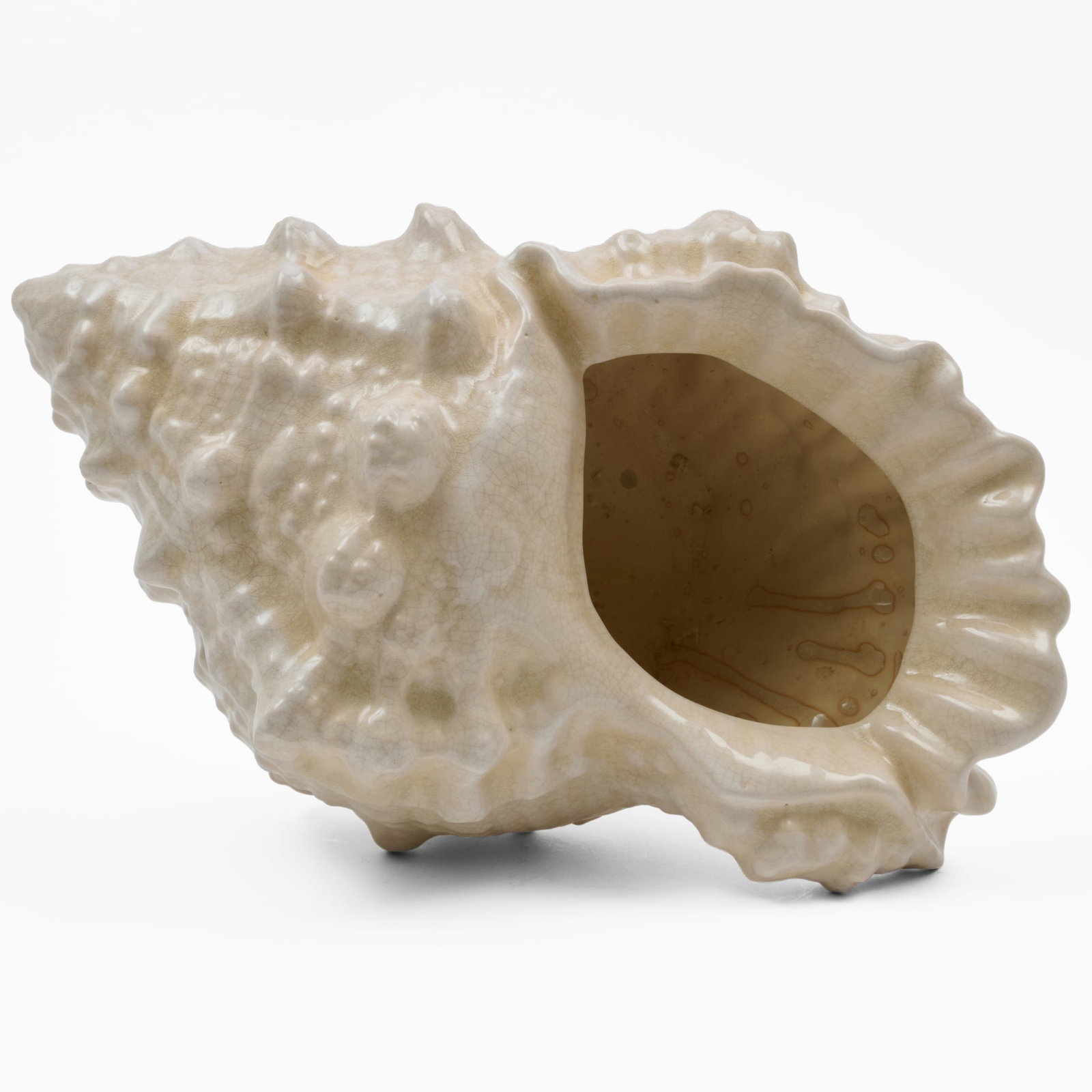 Ceramic Conch Shell Form Jardinere - 6