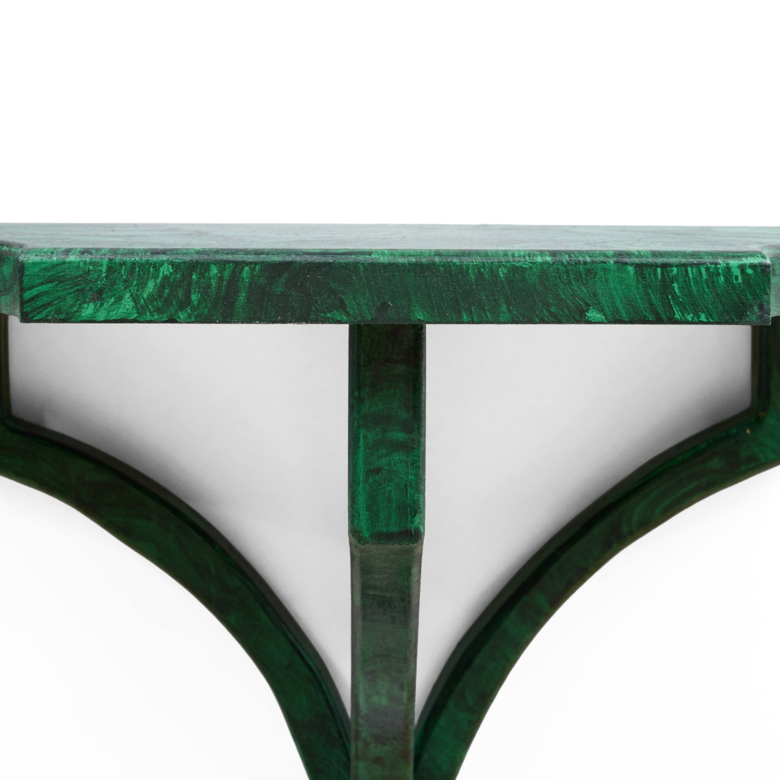 Pair of Rectangular Malachite Brackets - 4