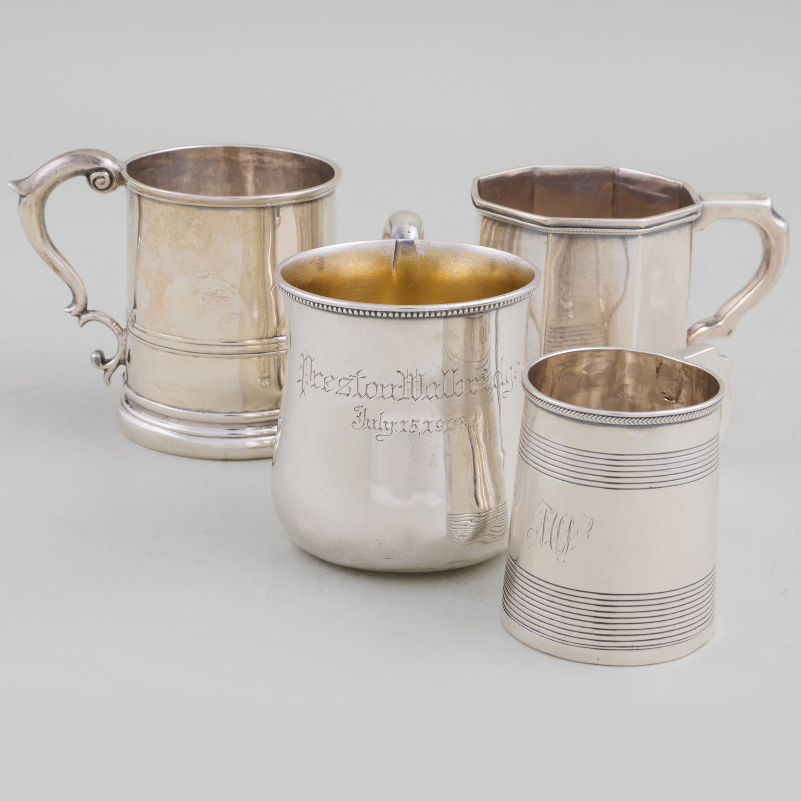 Group of Four Silver Christening Mugs (1 of 20)