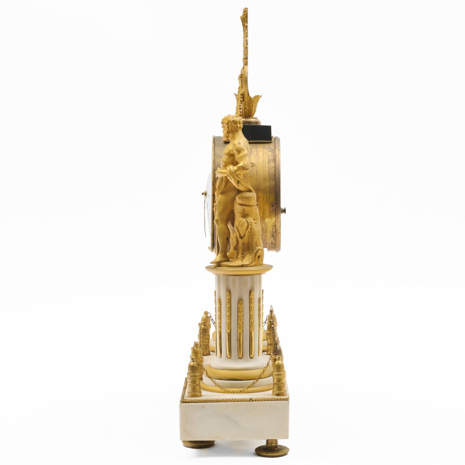 Fine Louis XVI Ormolu and Marble Figural Mantel Clock - 8