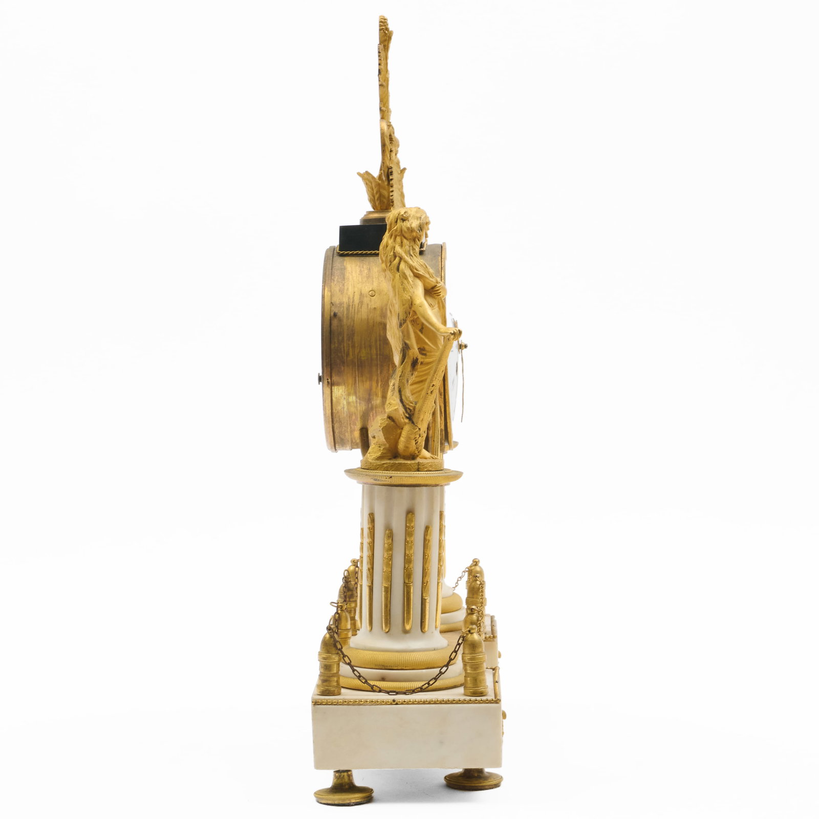 Fine Louis XVI Ormolu and Marble Figural Mantel Clock - 9