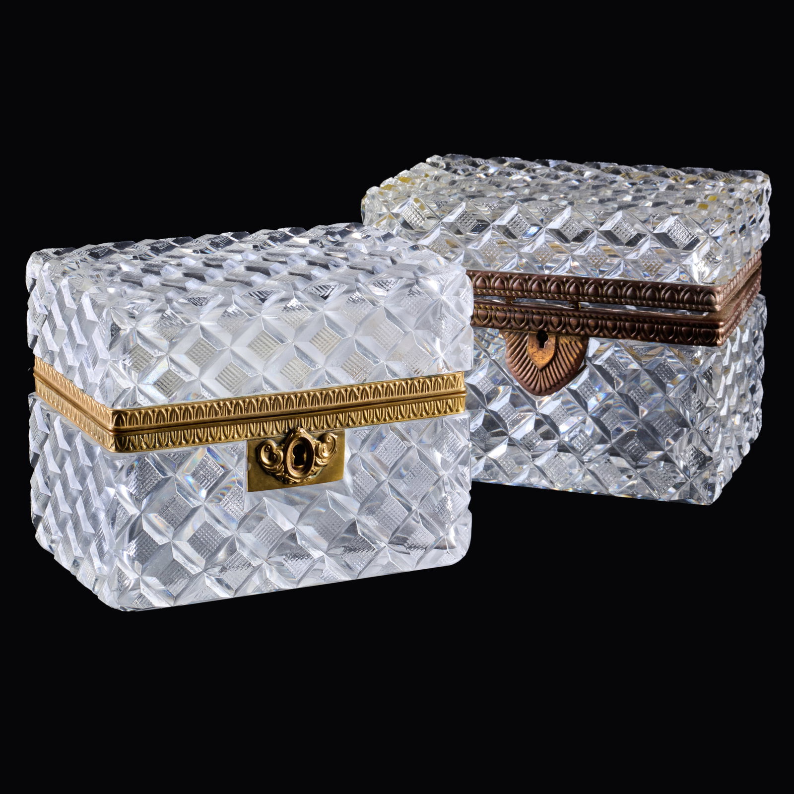Two Cut Glass Gilt-Metal-Mounted Table Boxes (1 of 10)