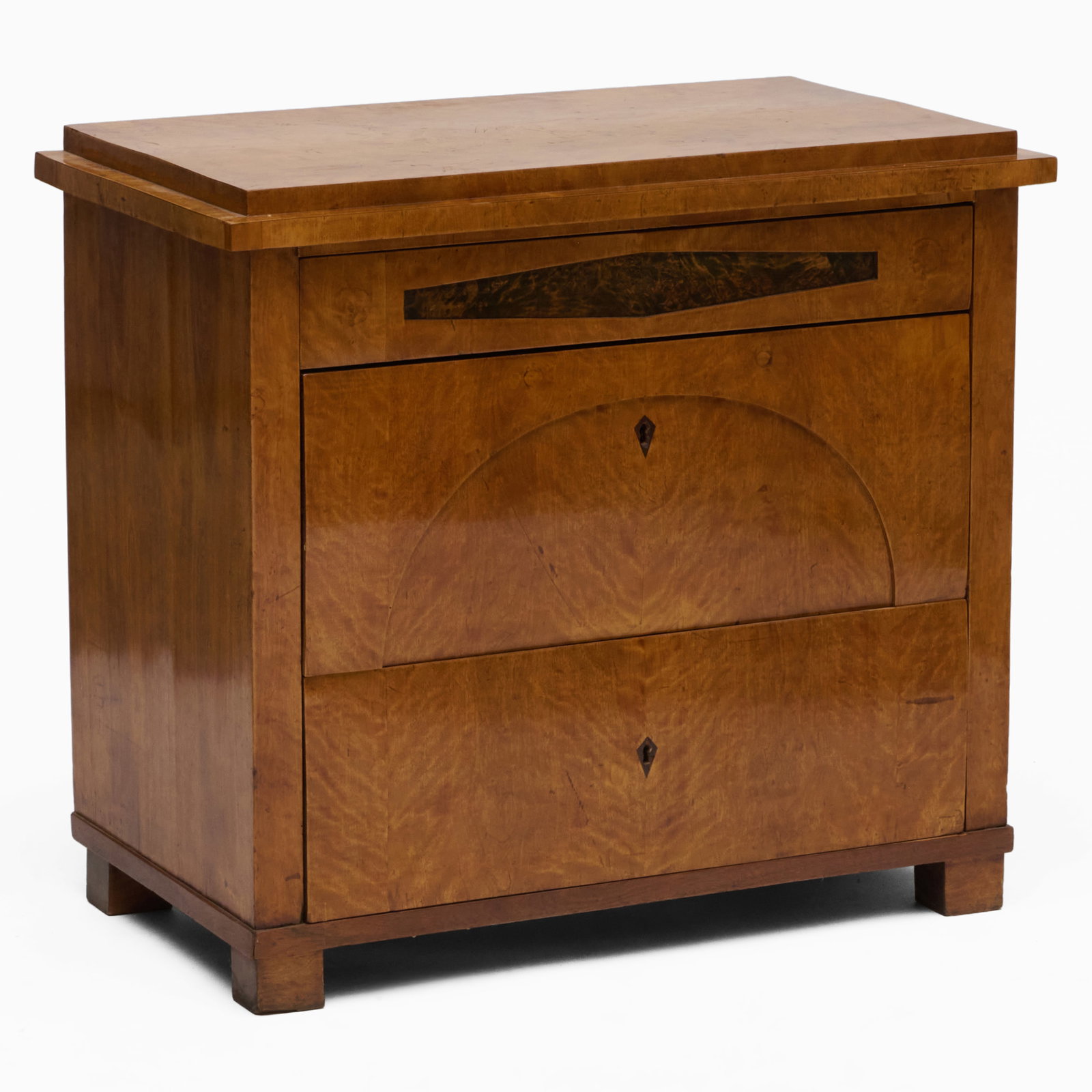 Small Biedermeier Satin Birch Chest of Drawers (1 of 11)