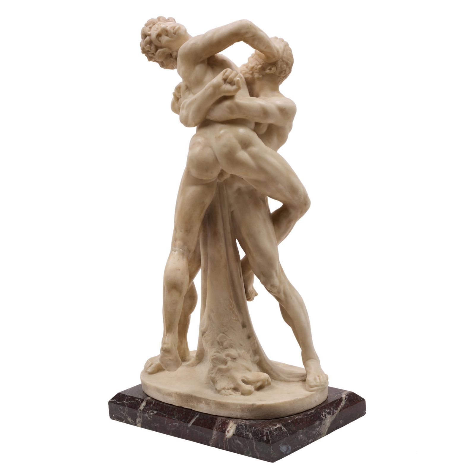 Marble Model of Hercules Slaying Antaeus: Marble Model of Hercules Slaying Antaeus Raised on a later marble base. 24 x 13 x 11 in. Property from a New York Private Collector