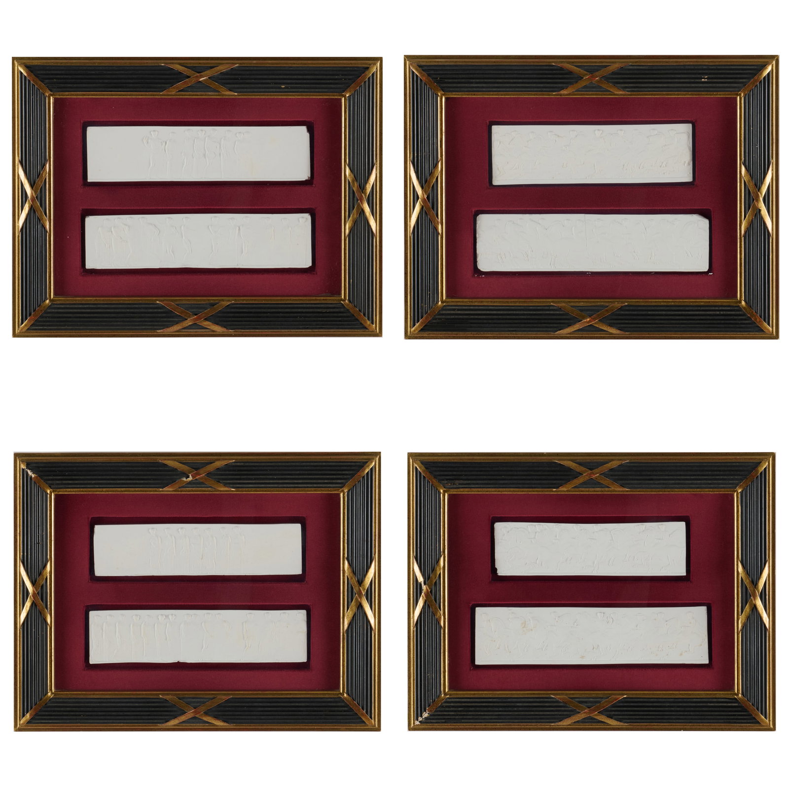 Set of Eight Plaster Friezes in Four Frames, After John Henning (1 of 9)