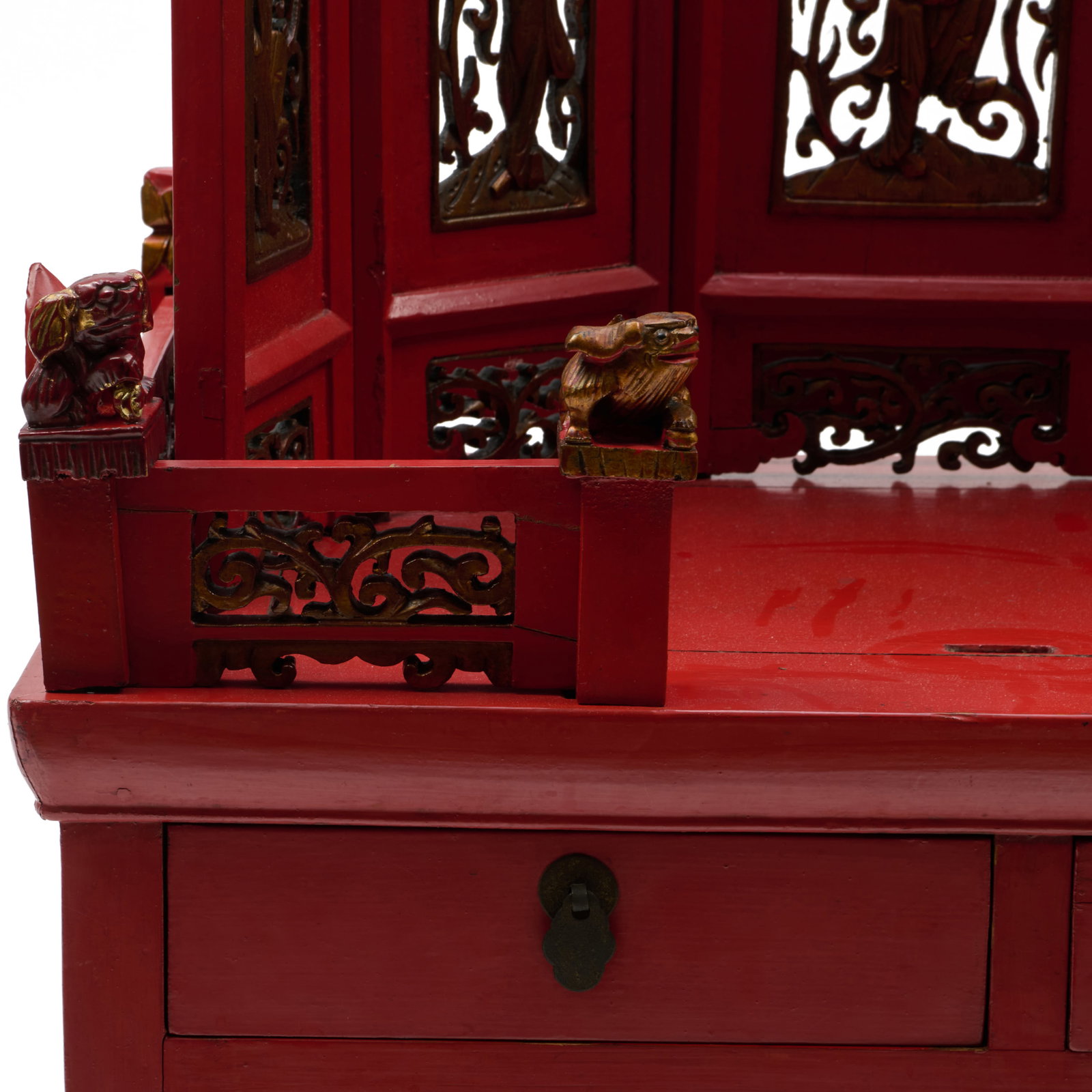 Chinese Red Lacquer Altar - 4