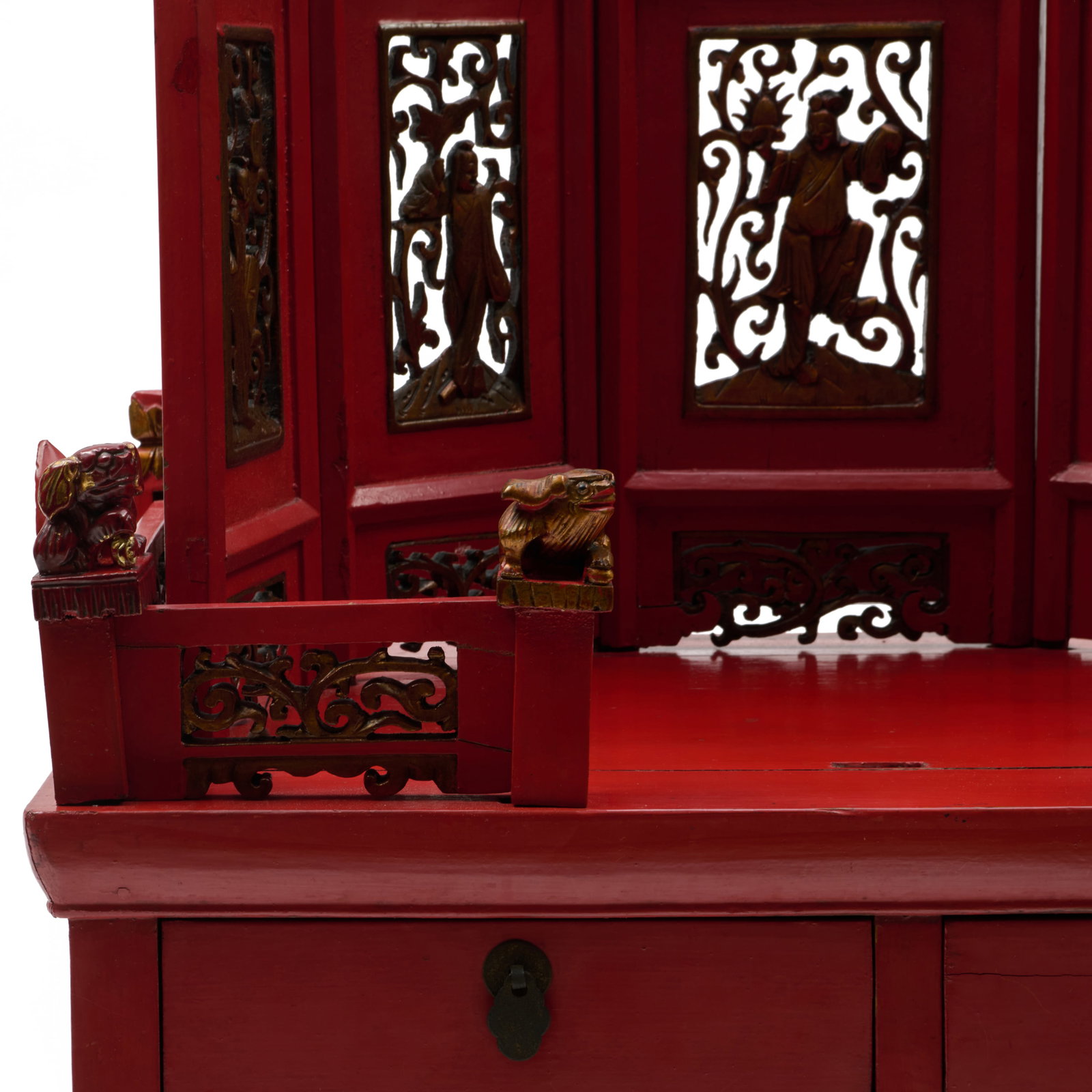 Chinese Red Lacquer Altar - 5
