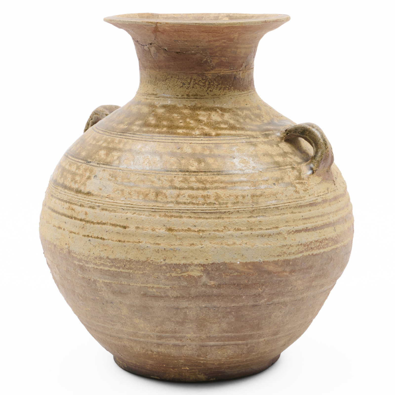 Chinese Glazed Proto-Porcelain Style Jar with Lug Handles (1 of 10)