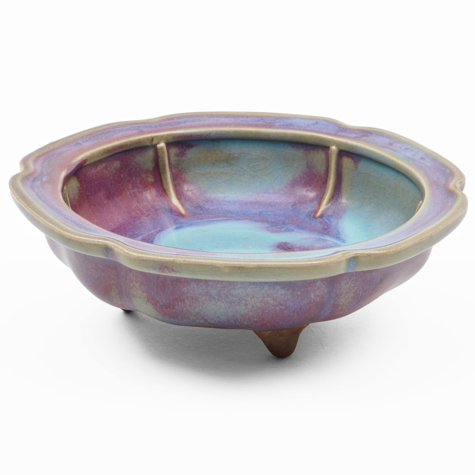 Chinese Junyao Type Pottery Barbed Dish (1 of 7)