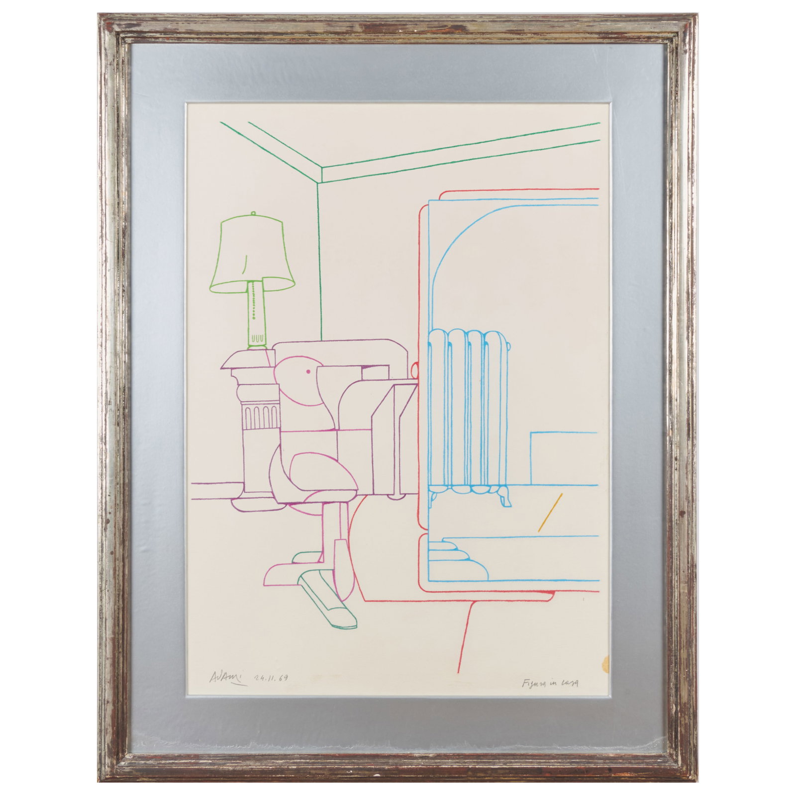 Valerio Adami (b.1935): Figura in Casa (1 of 5)