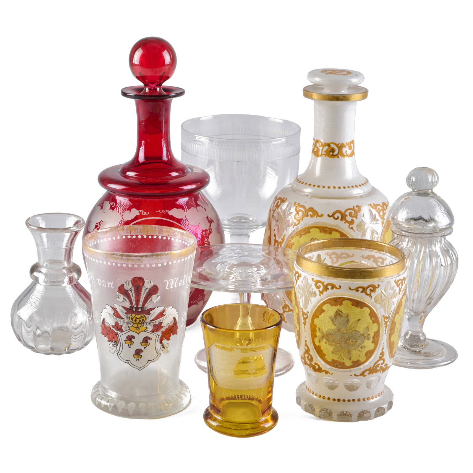 Group of English and Continental Glass and Ceramic Articles (1 of 20)