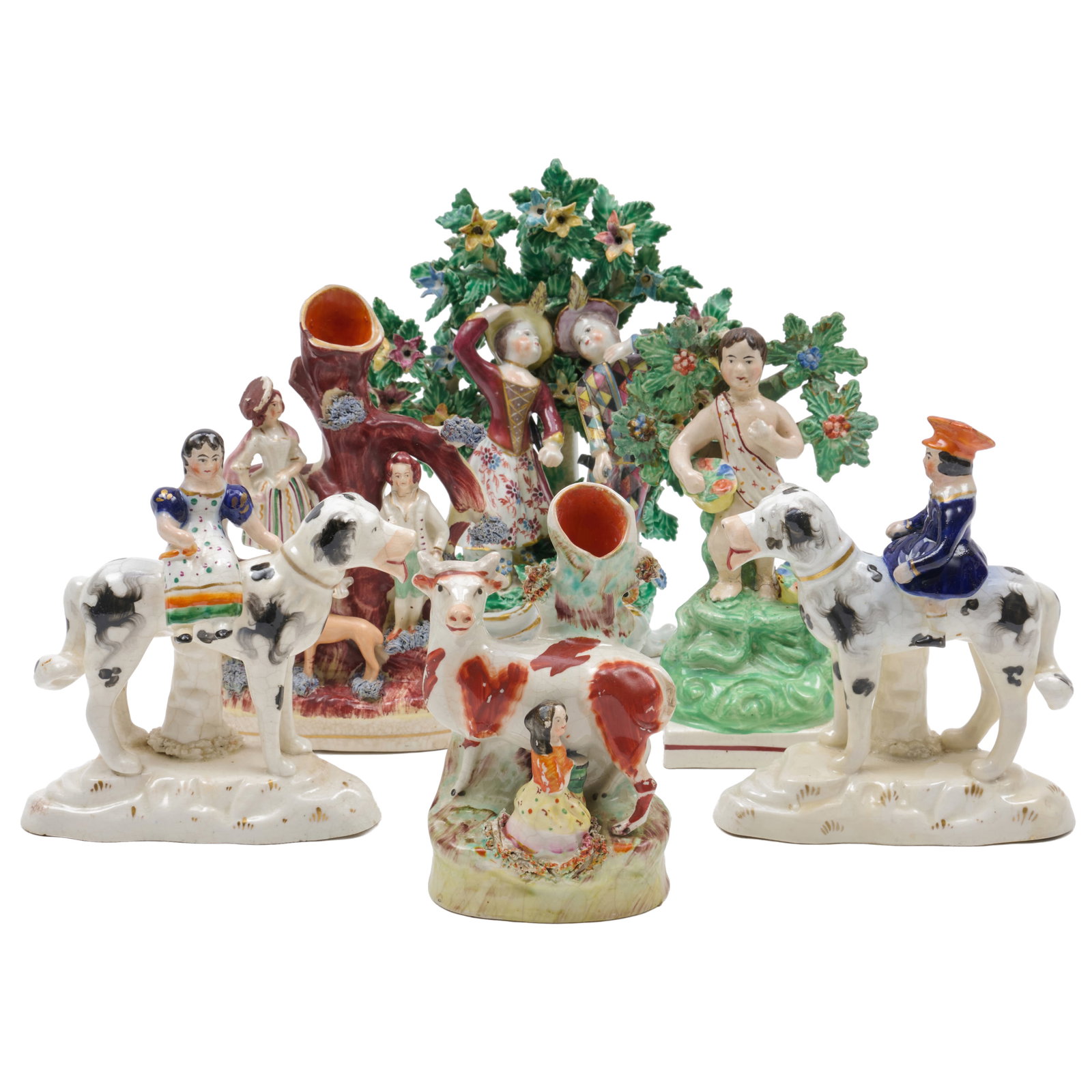 Bow Porcelain Figure Group and a Group of Staffordshire Figures (1 of 16)