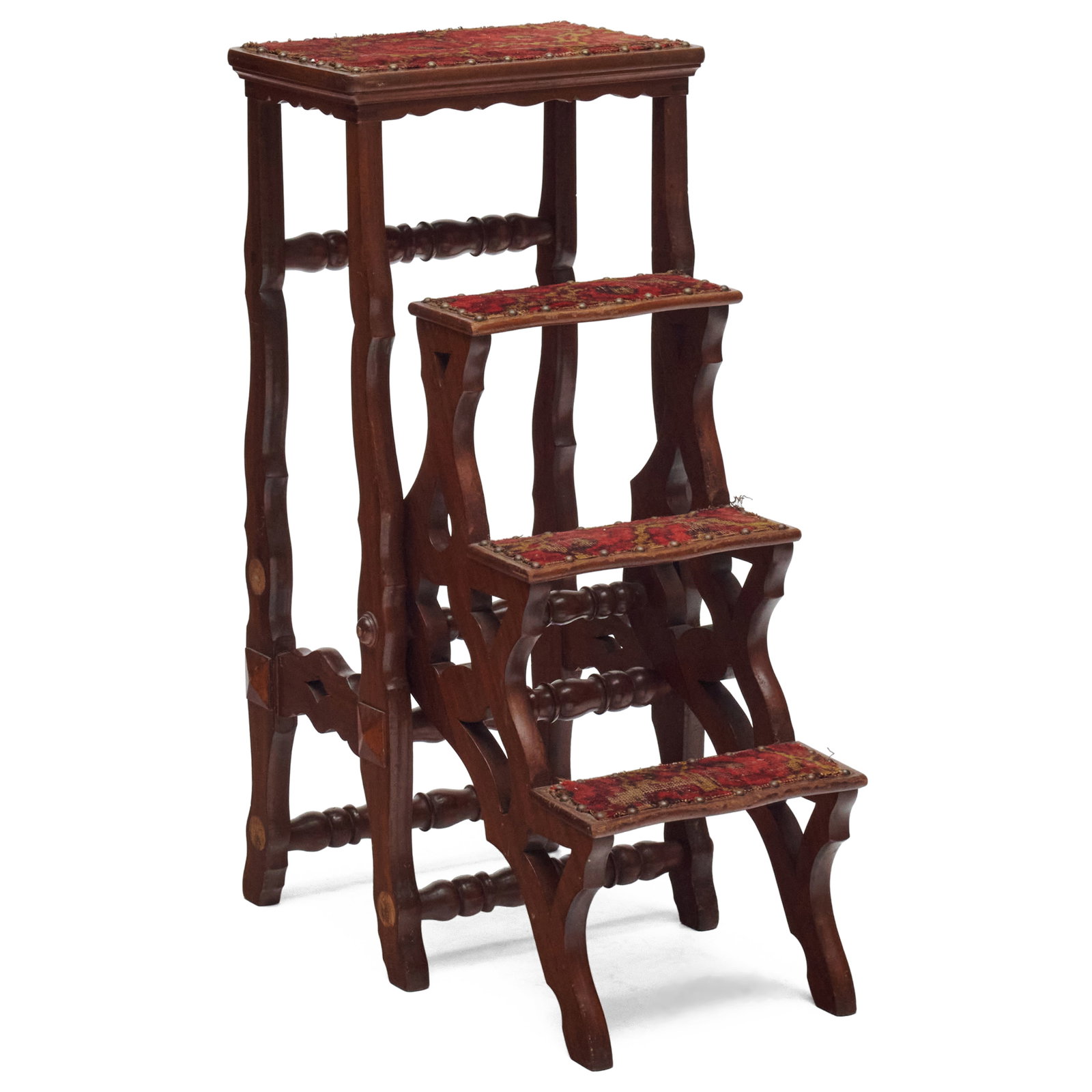 Victorian Oak Metamorphic Library Steps (1 of 7)