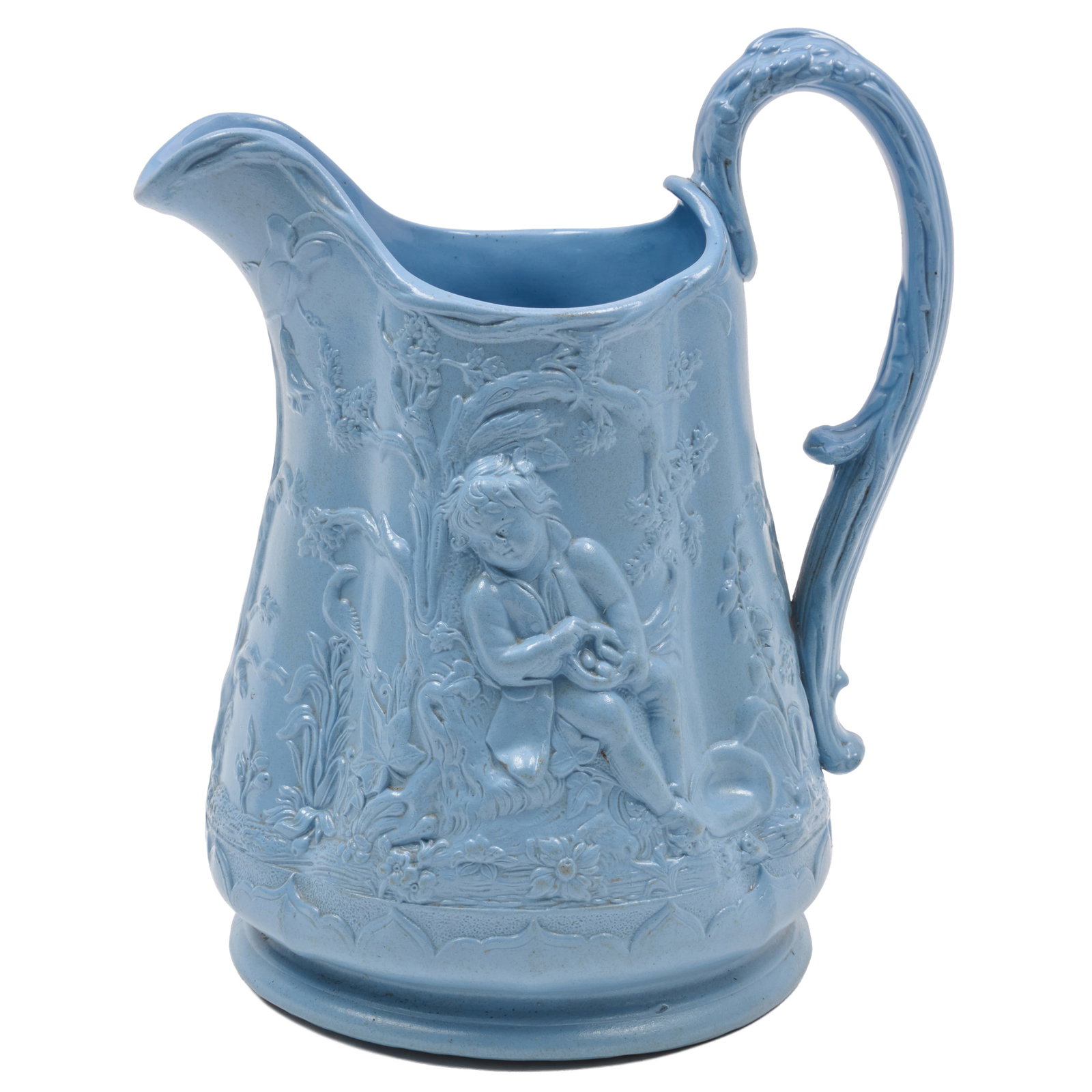 Large Blue Patent Mosaic Cork & Edge Ceramic Pitcher (1 of 7)