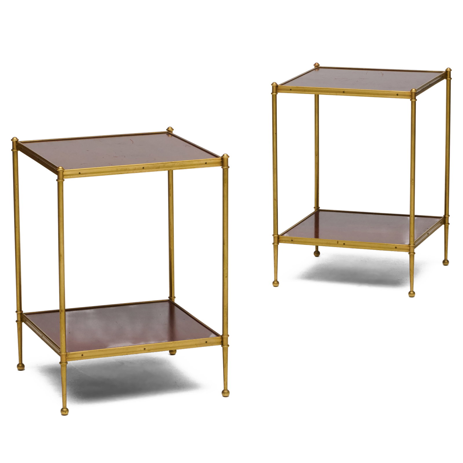 Pair of Brass-Mounted Painted Wood Side Tables (1 of 7)