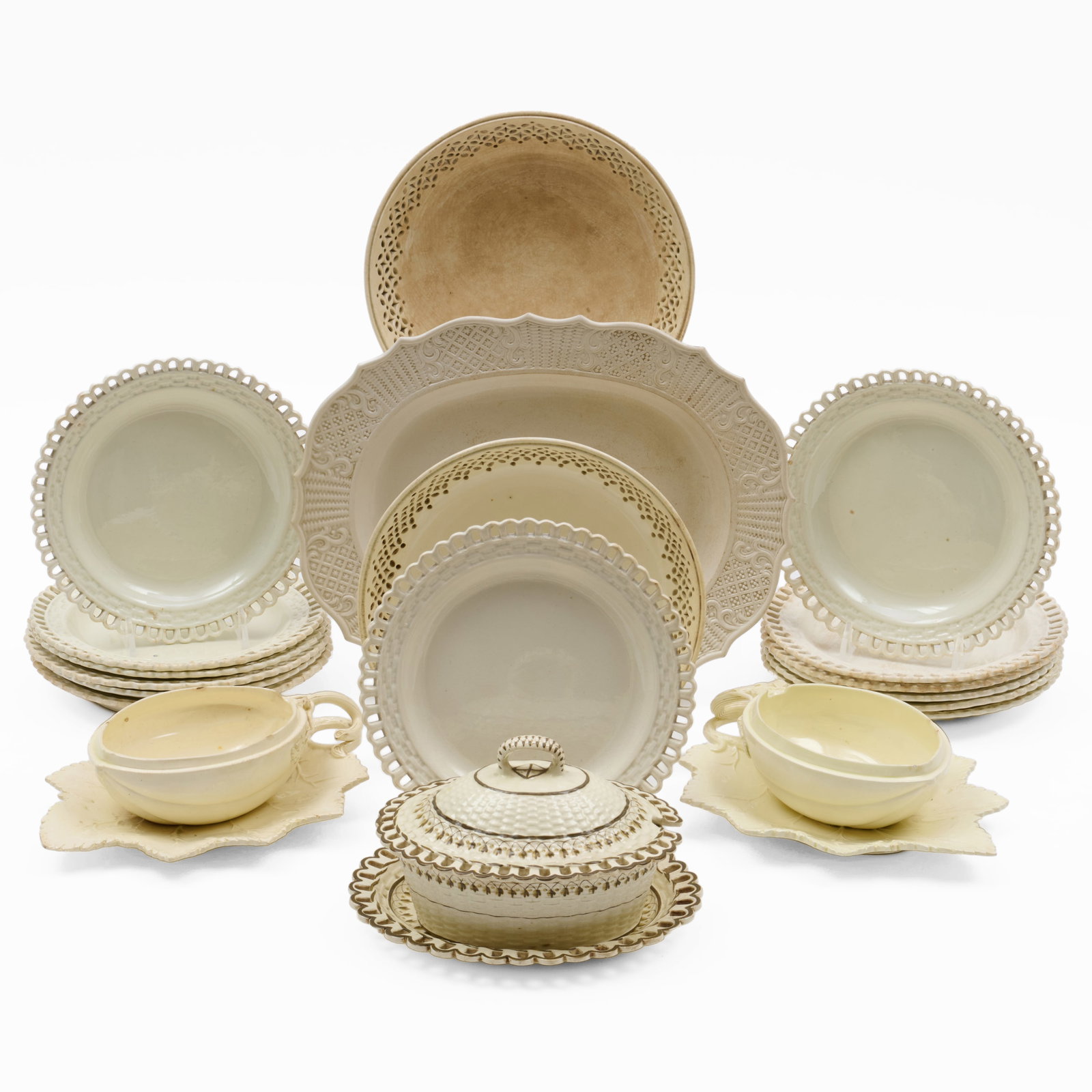Group of English Creamware Table and Serving Wares (1 of 20)