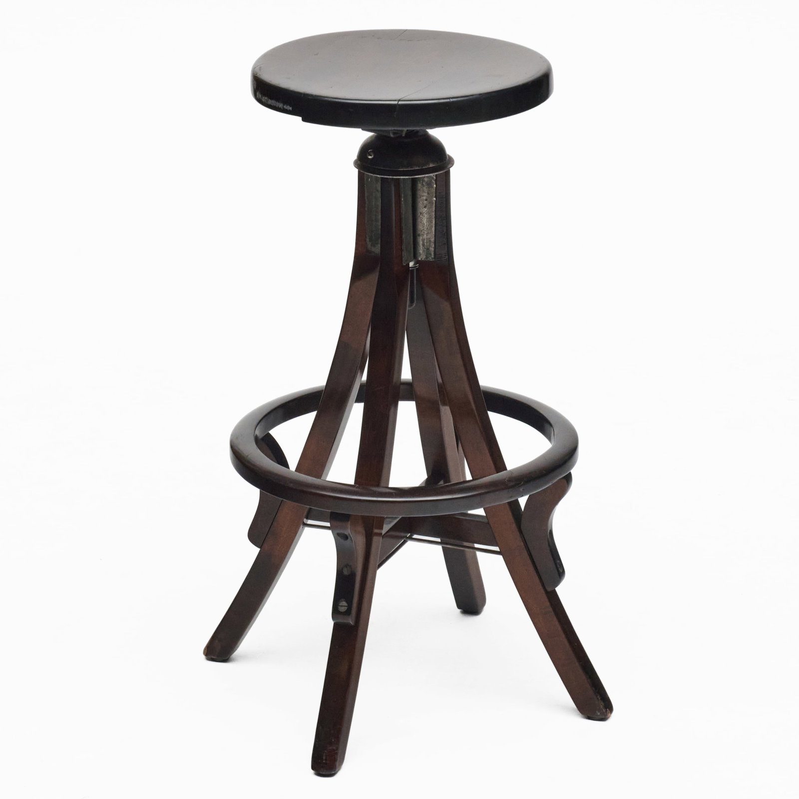 Mahogany Swivel Barstool (1 of 8)