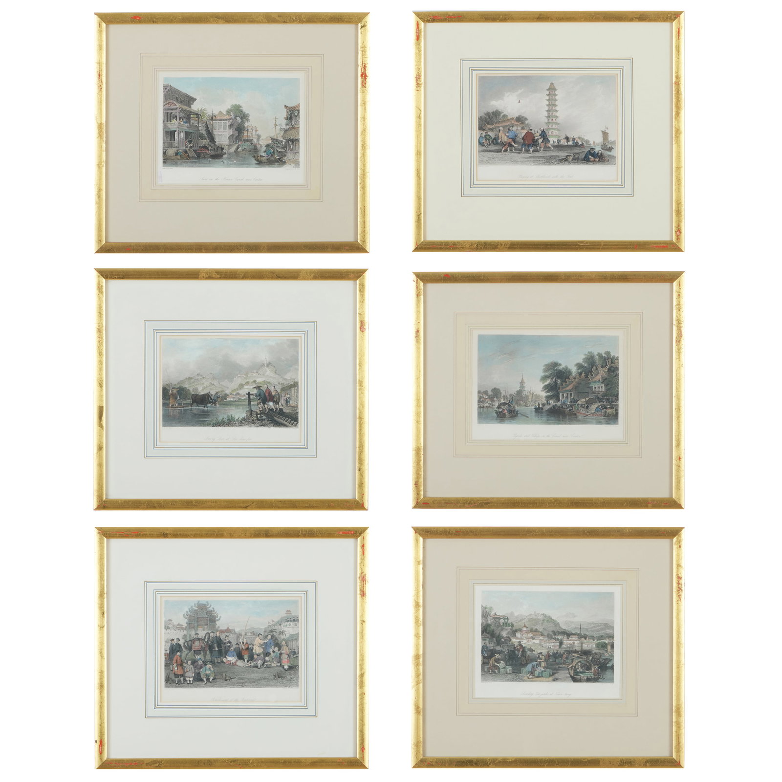 After Thomas Allom (1804-1872): Views in China: Six Plates: After Thomas Allom (1804-1872): Views in China: Six Plates Six engravings with hand-coloring on wove paper. One 8 3/8 x 10 5/8 in. (sheet), 6 x 8 1/4 in. (sight), two 6 x 7 7/8 in. (sight), three 5 3/