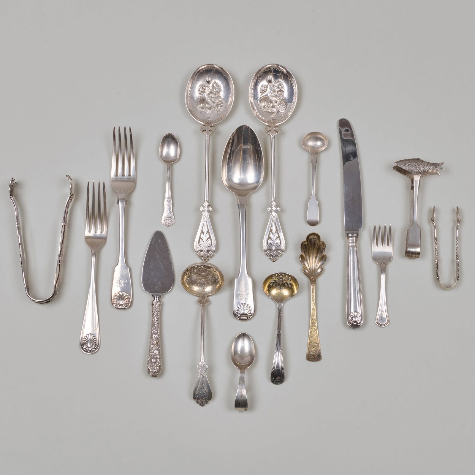 Assembled Silver and Silver Plate Flatware Service (1 of 12)