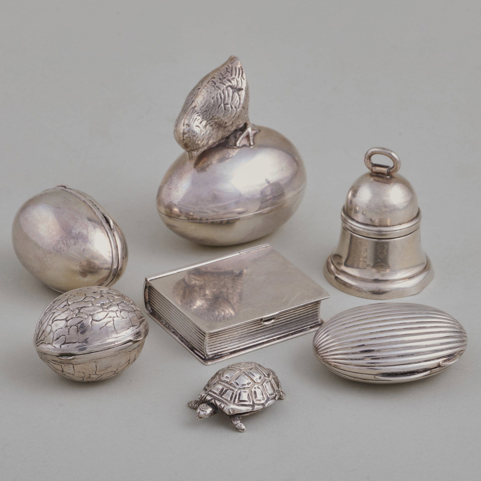 Group of Five Tiffany & Co. Silver Pill Boxes (1 of 17)