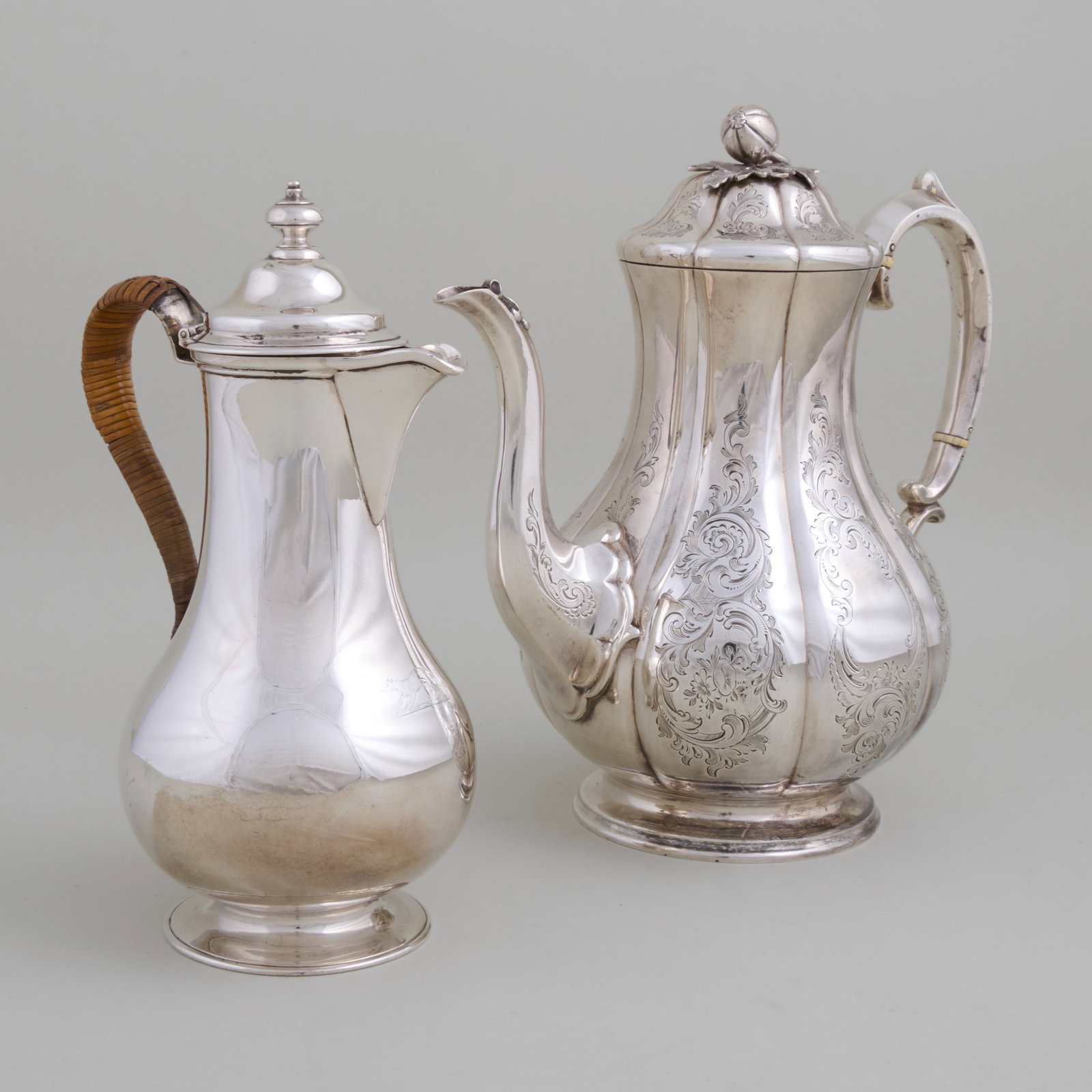 Victorian Silver Coffee Pot and a Hot Milk Jug (1 of 13)